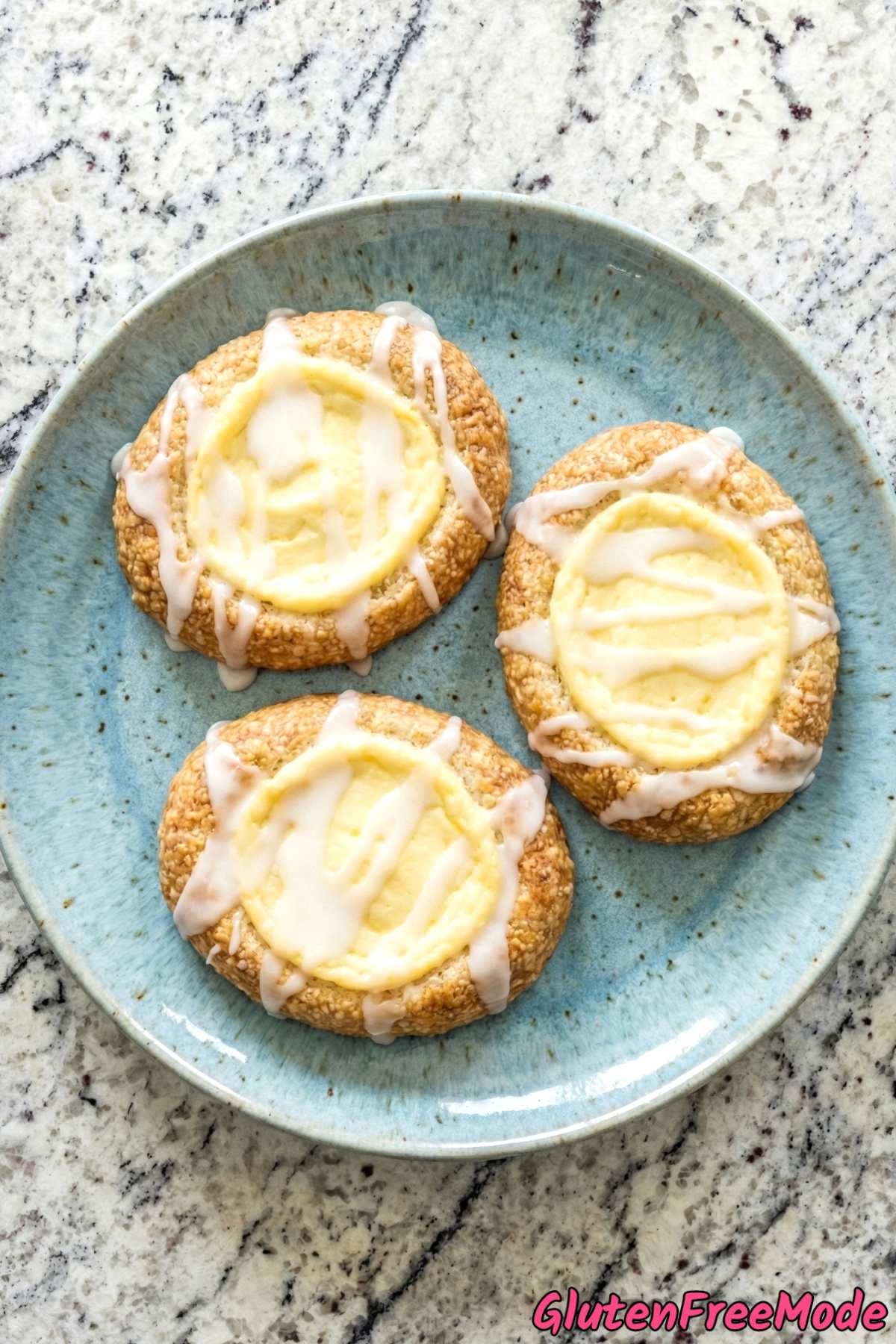 Fresh gluten free cheese danish pastries