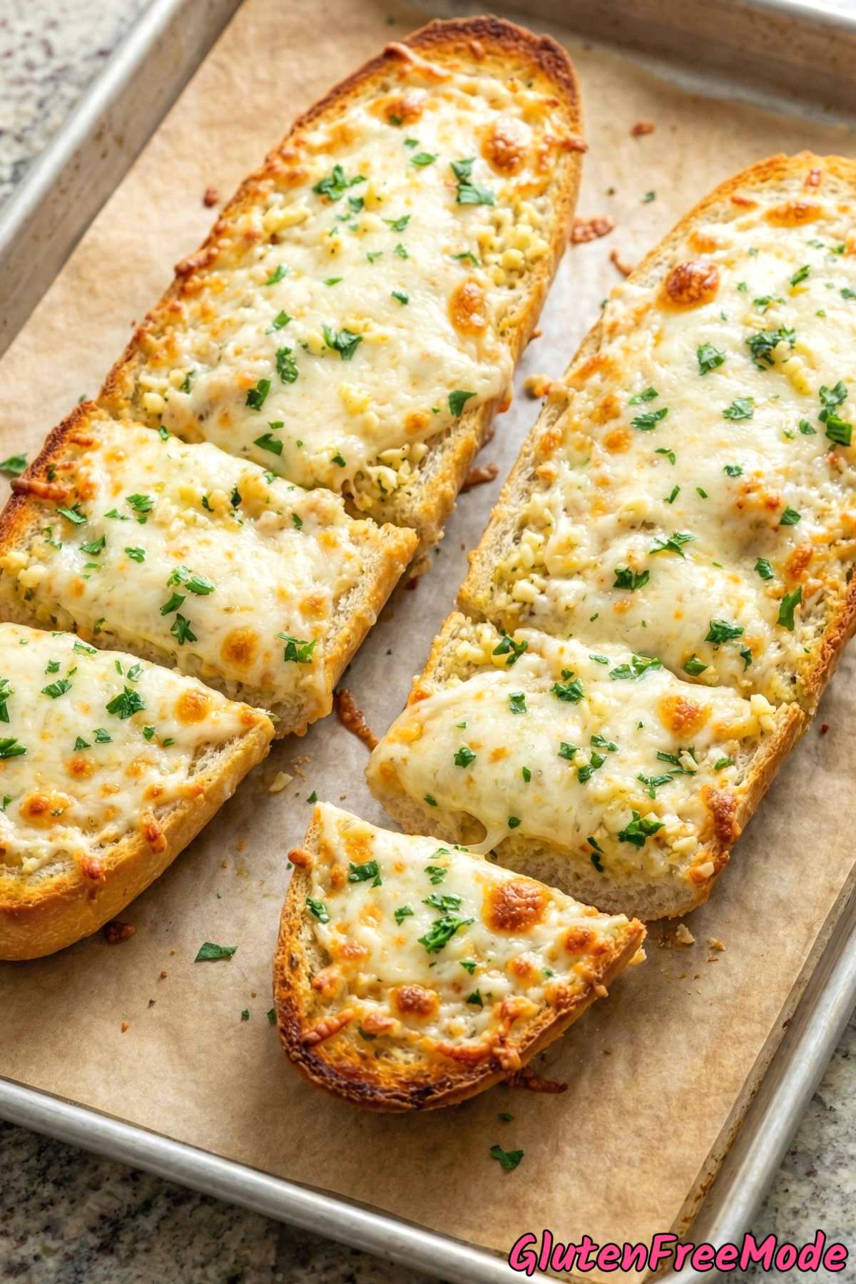Irresistible gluten free cheesy garlic bread