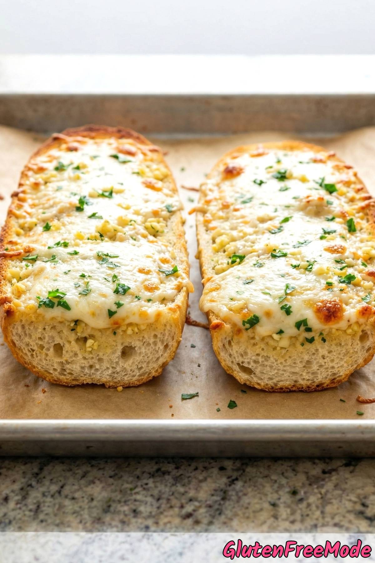 Easy gluten free cheesy garlic bread recipe