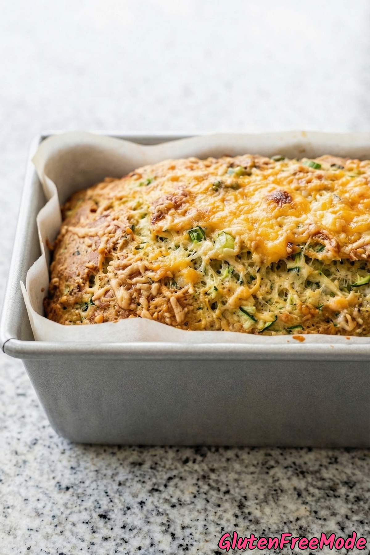 Rustic gluten free cheesy zucchini bread