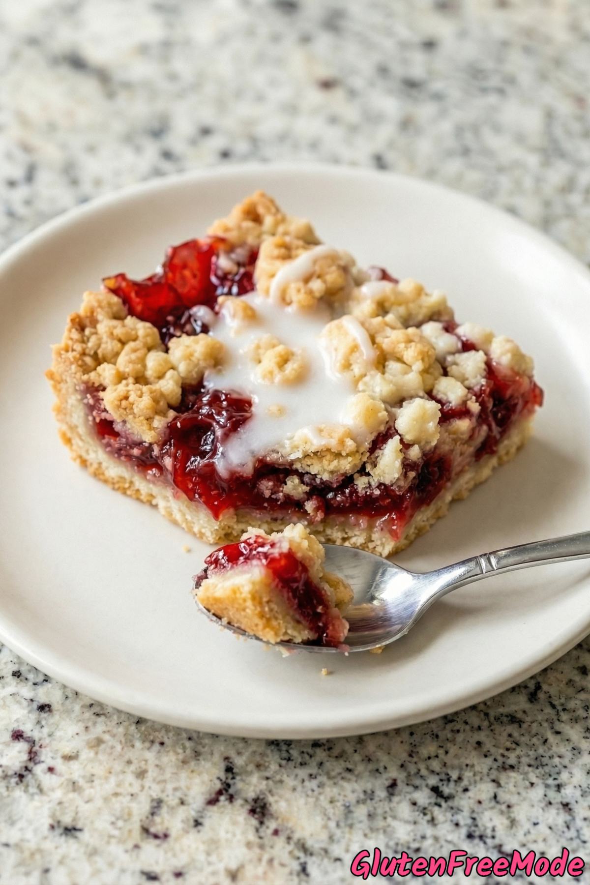 Tender gluten free cherry pie bars