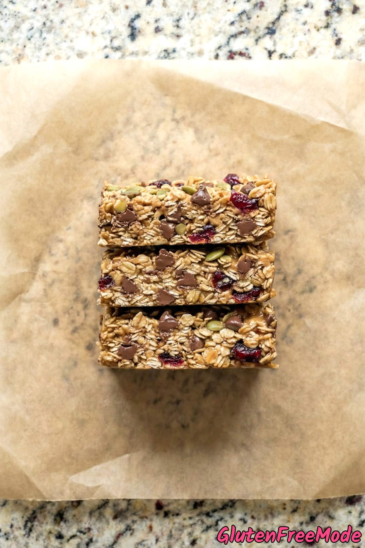 Perfect gluten free chewy trail mix bars
