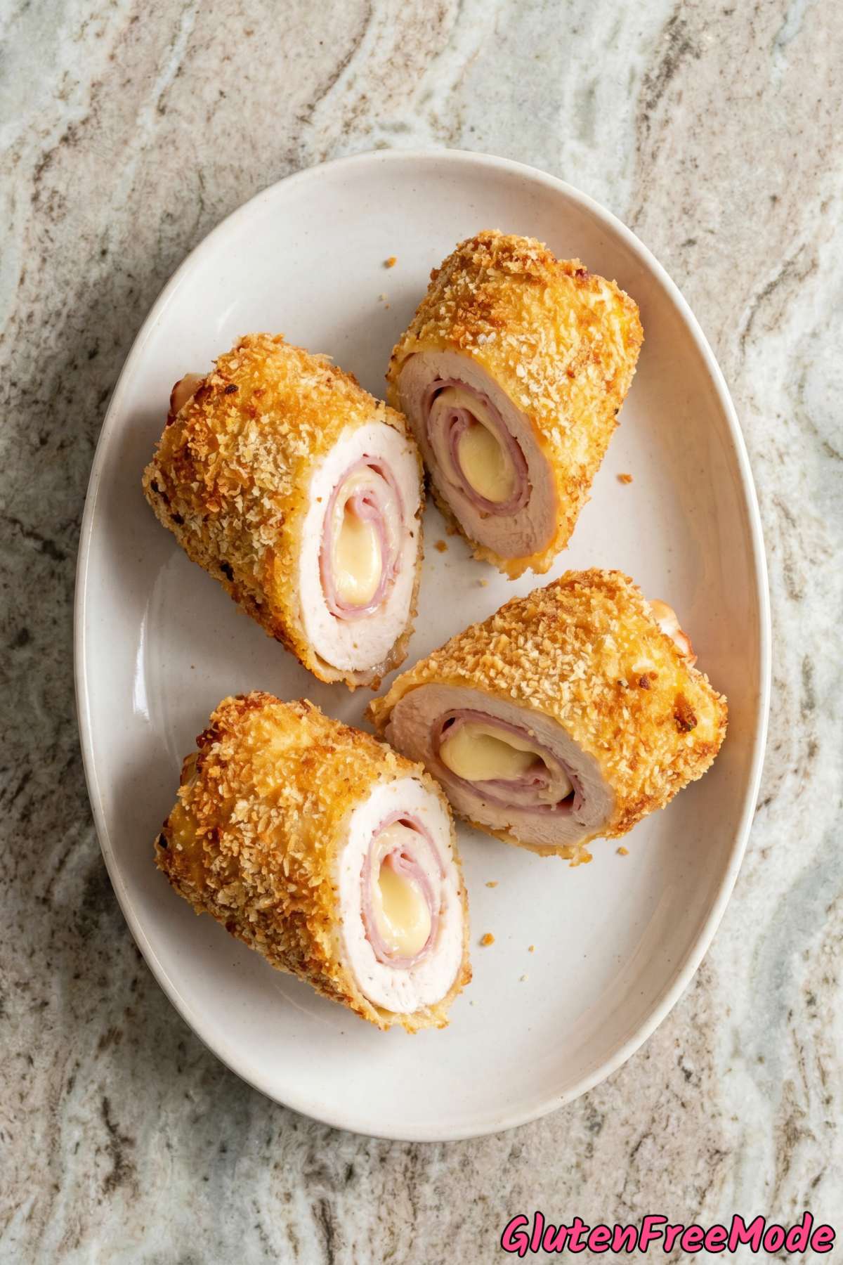Homemade gluten free chicken cordon bleu