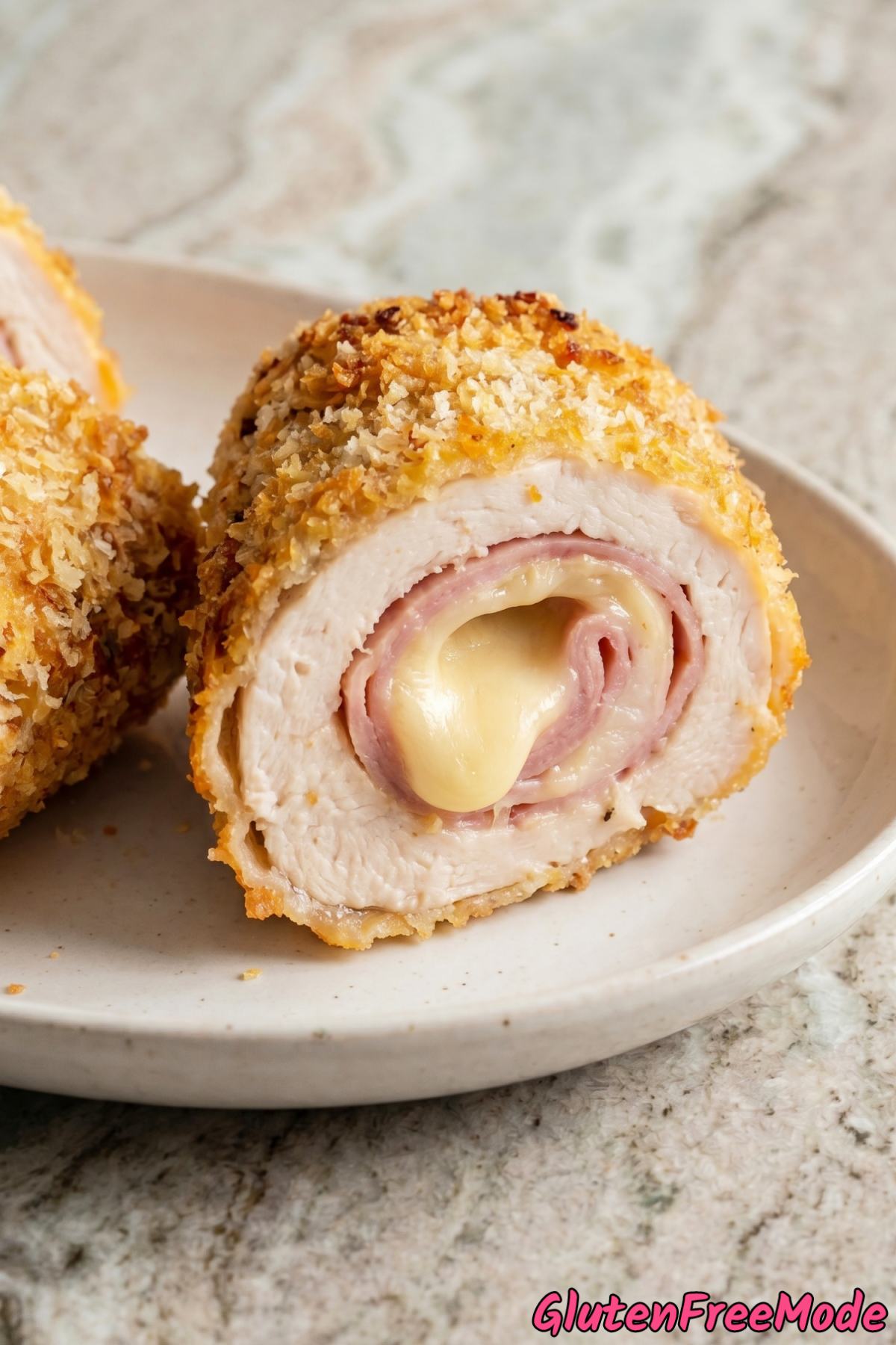 Juicy gluten free chicken cordon bleu