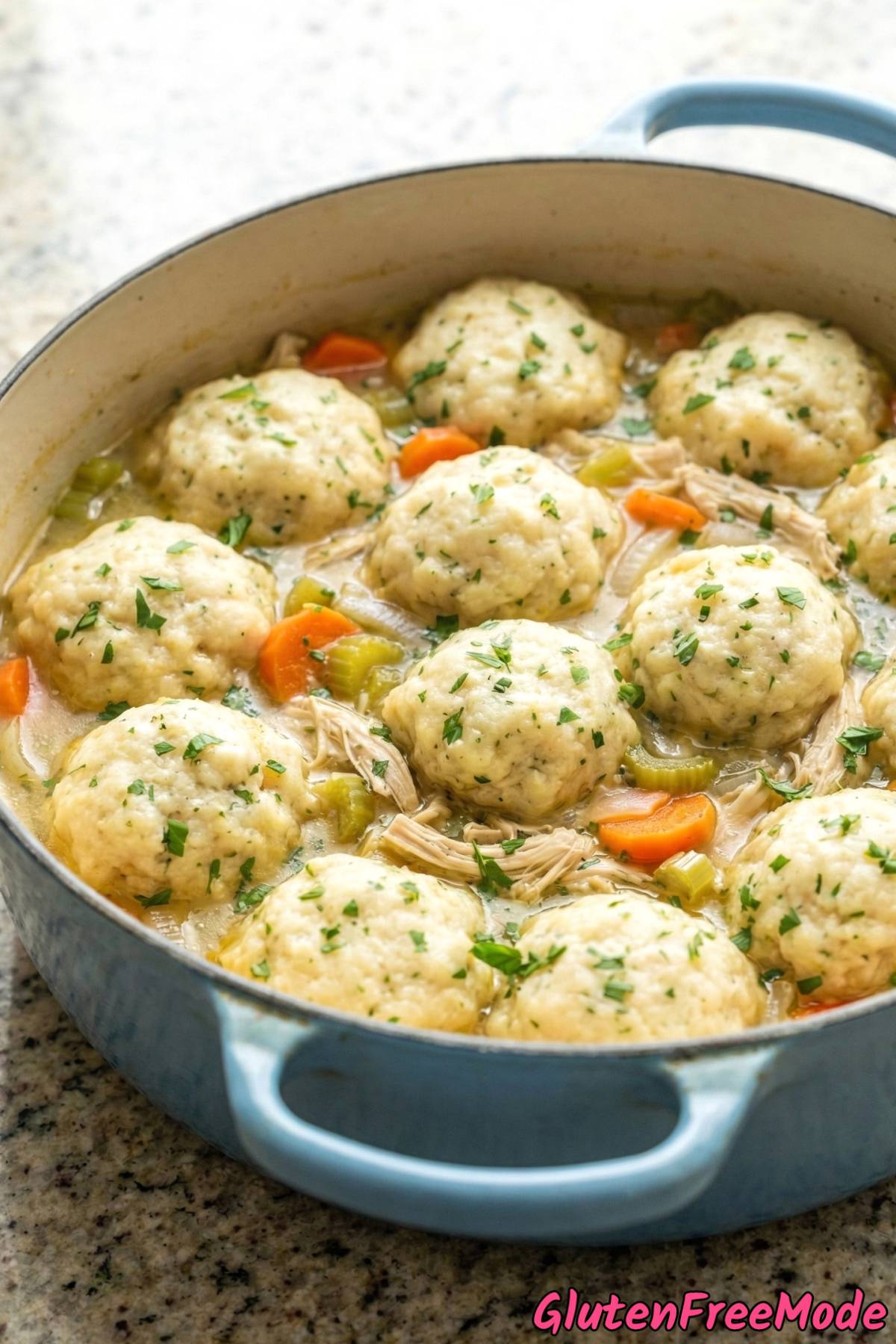Comforting gluten free chicken & dumplings