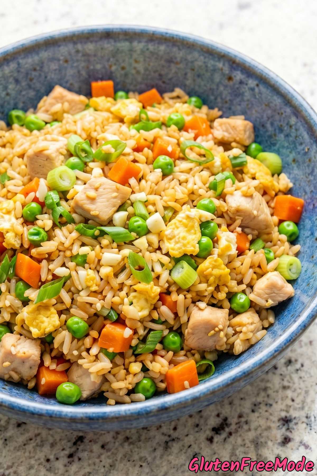 Satisfying gluten free chicken fried rice