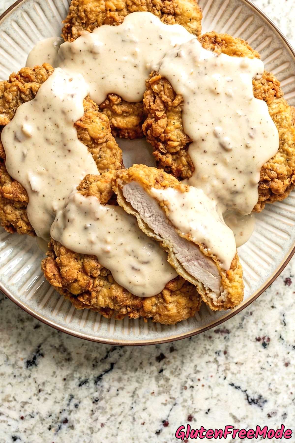 Savory gluten free chicken fried steak