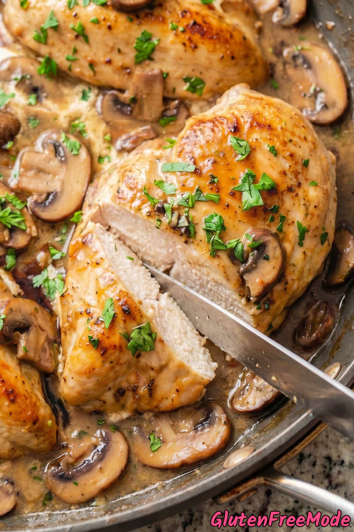 Comforting gluten free chicken marsala meal
