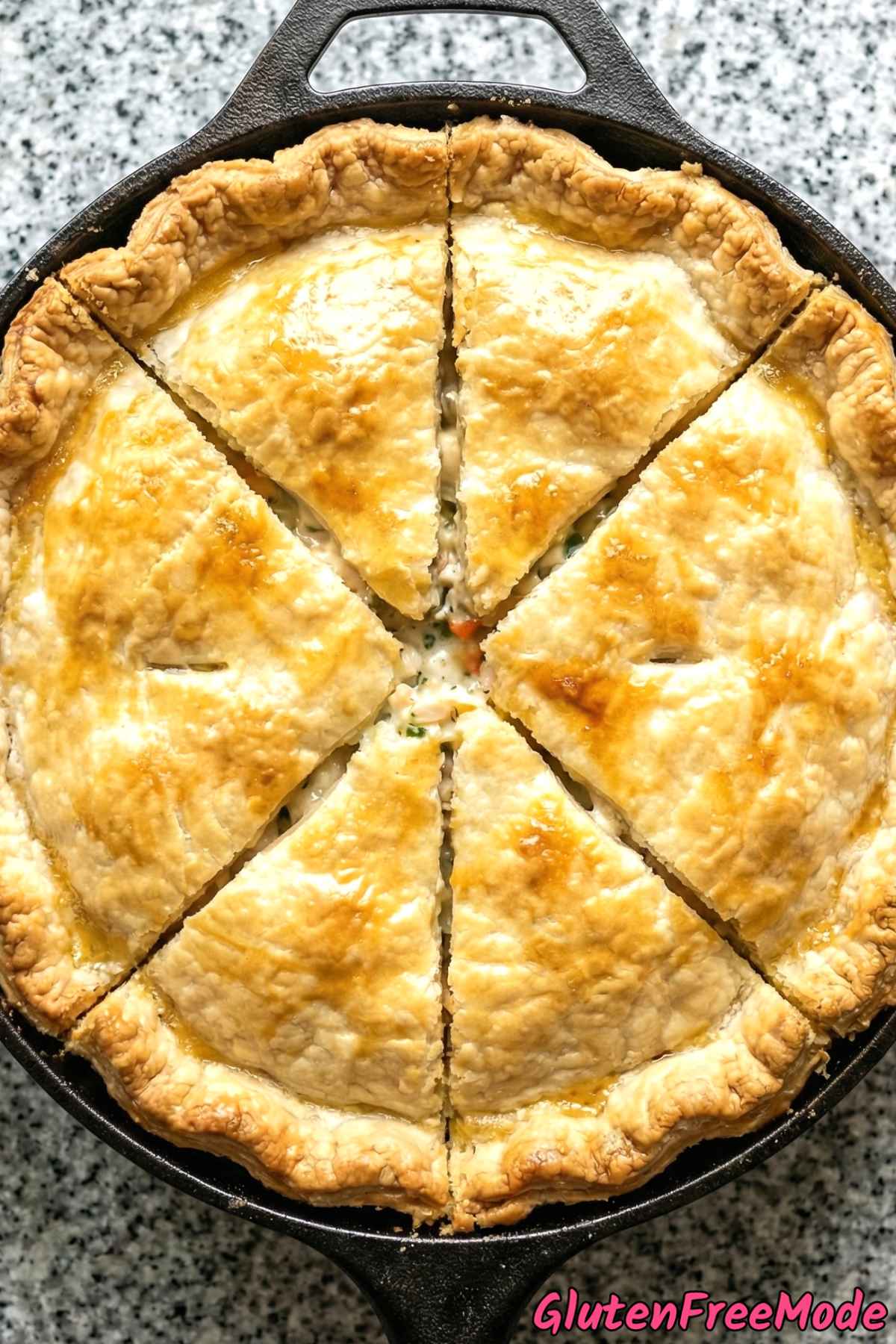 Rustic gluten free chicken pot pie homemade