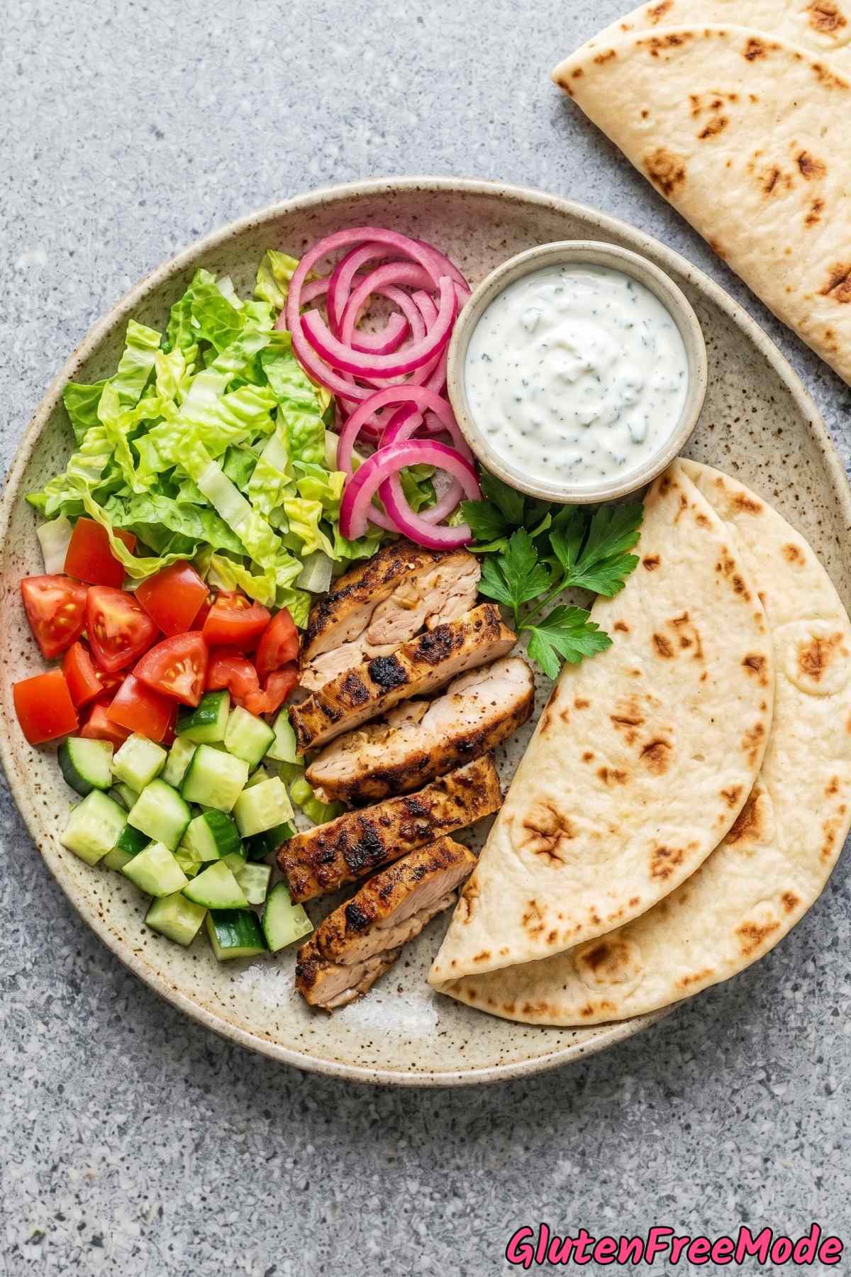 Juicy gluten free chicken shawarma wraps