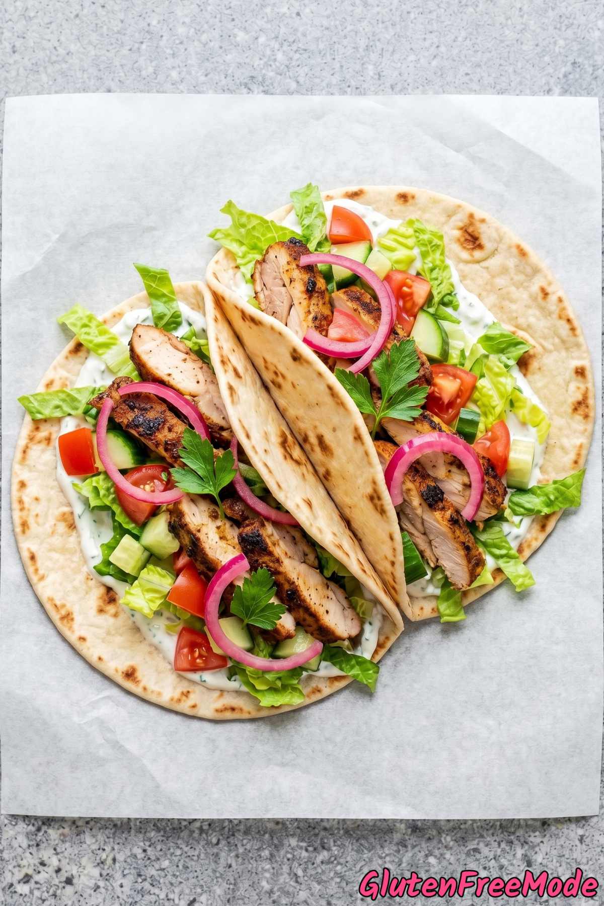 Easy gluten free chicken shawarma wraps