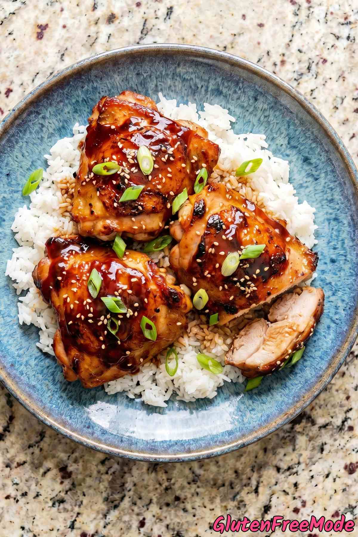 Homemade gluten free chicken teriyaki dish