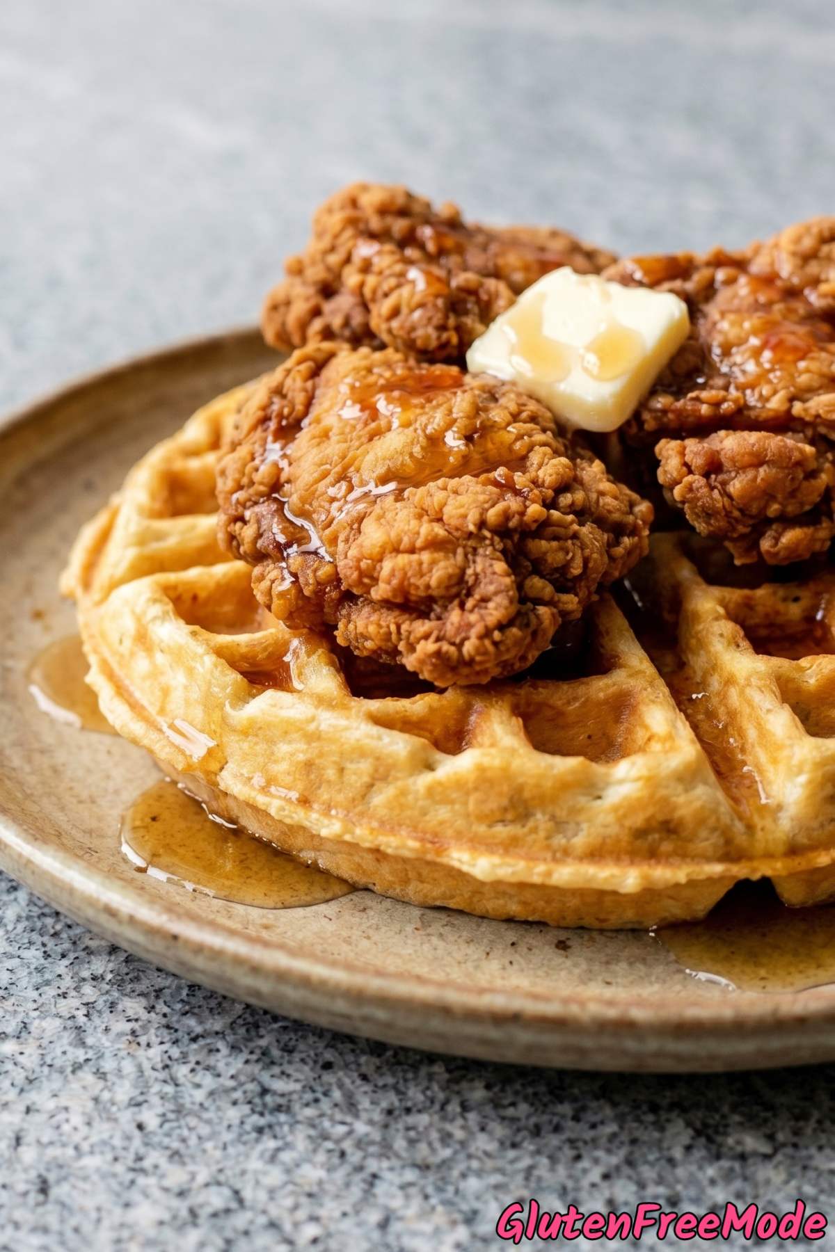 Comforting gluten free chicken & waffles