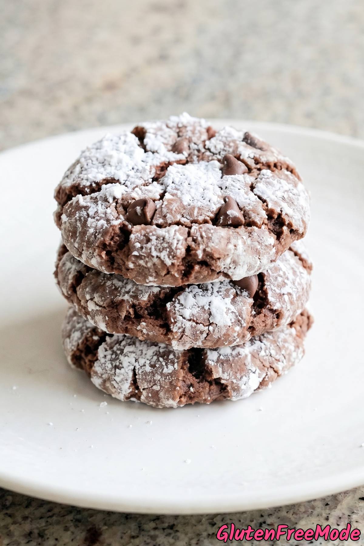Soft gluten free chocolate amaretti cookies