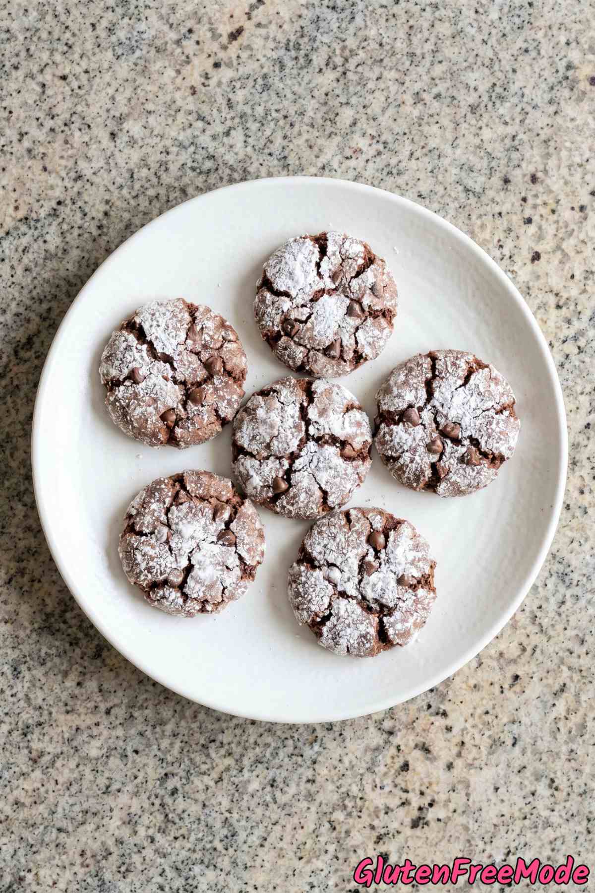 Homemade gluten free chocolate amaretti cookies