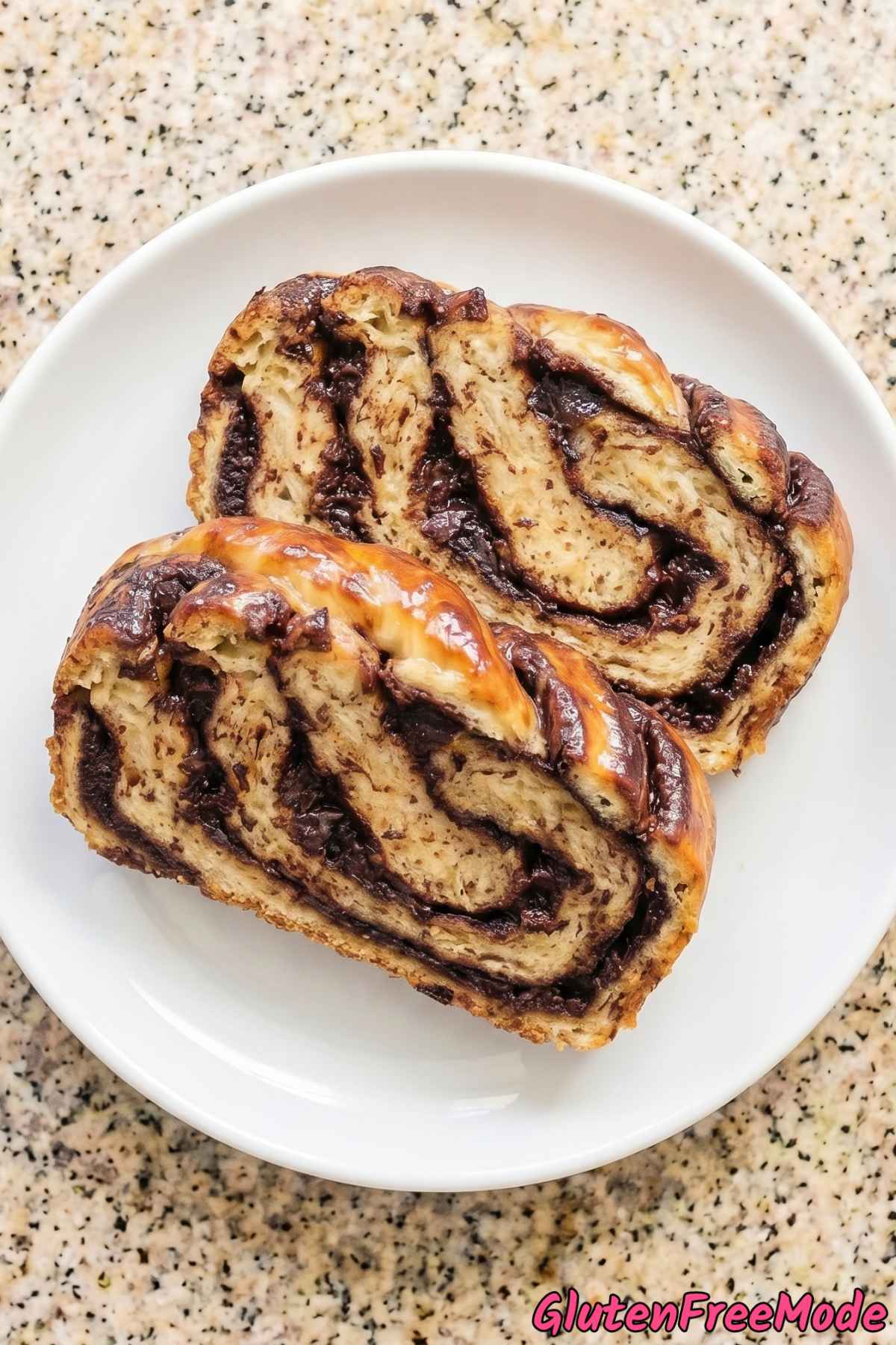 Indulgent gluten free chocolate babka