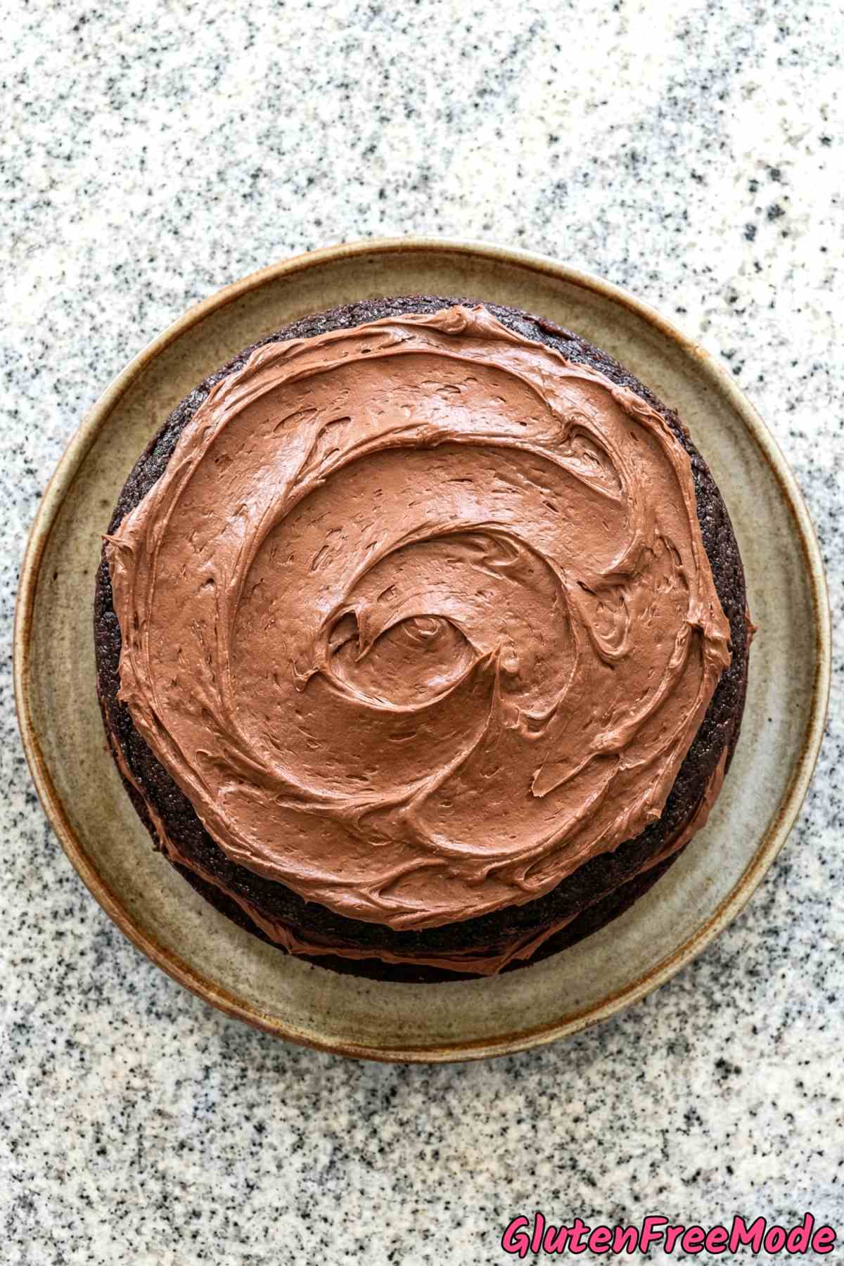Fudgy gluten free chocolate cake dessert