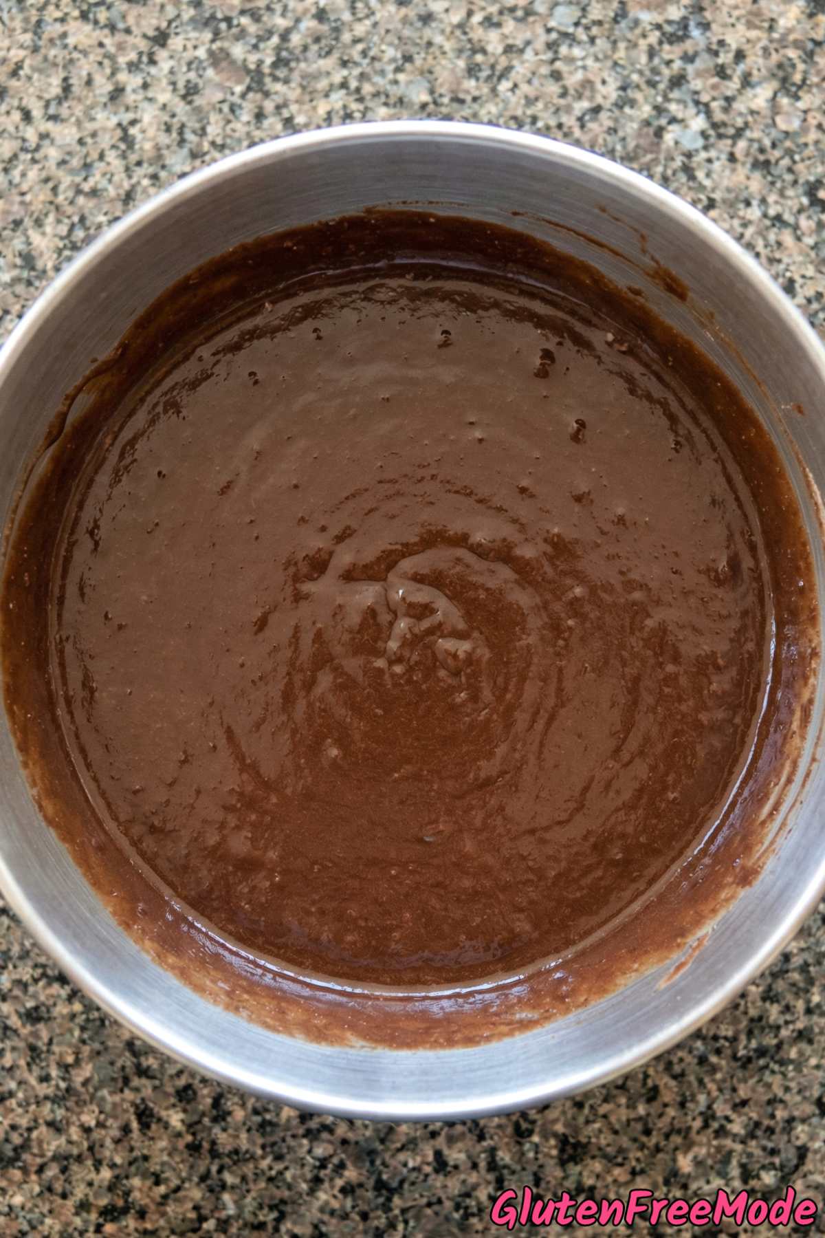 Gluten Free Chocolate Caramel Poke Cake Step 2