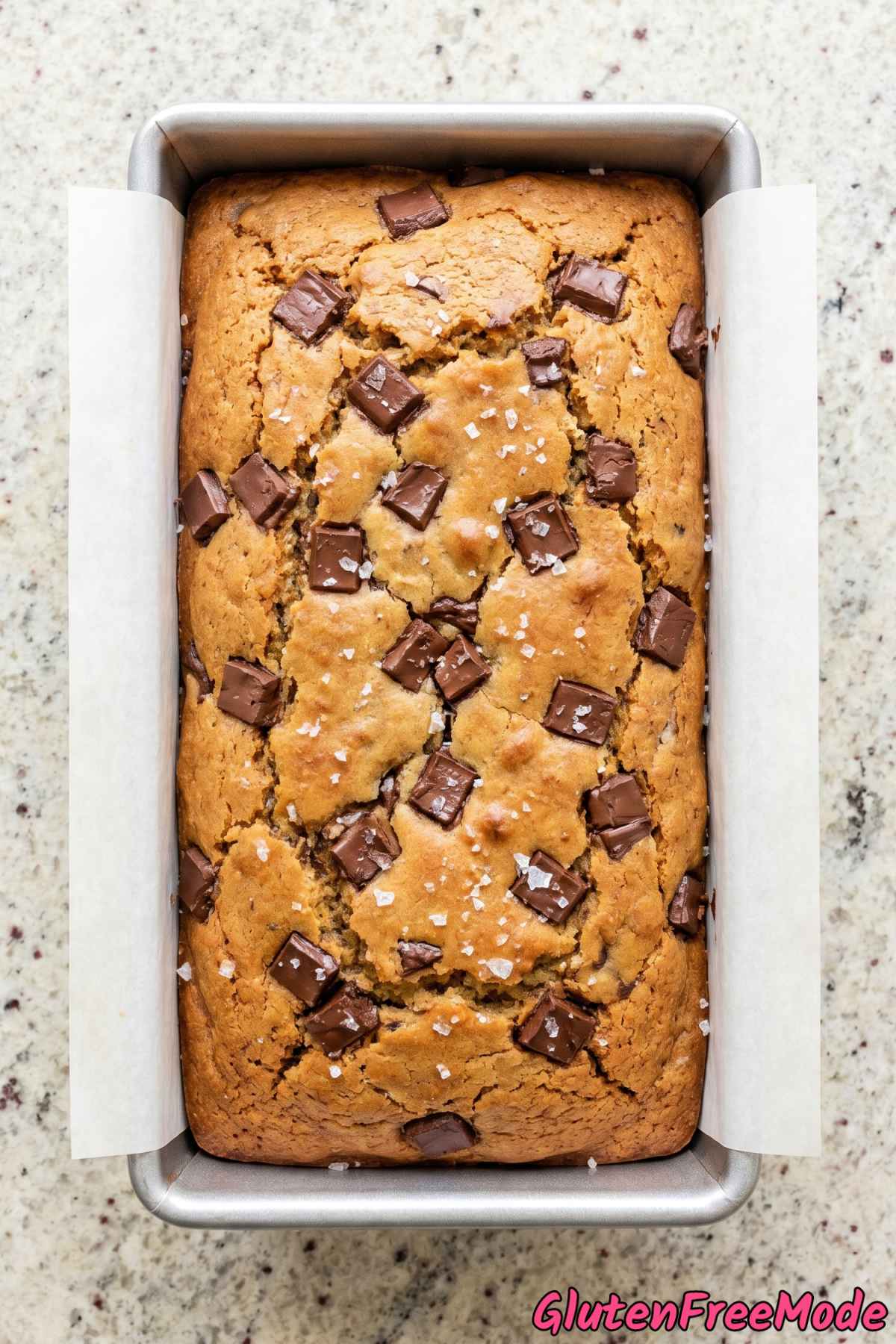 Tender gluten free chocolate chunk cookie cake