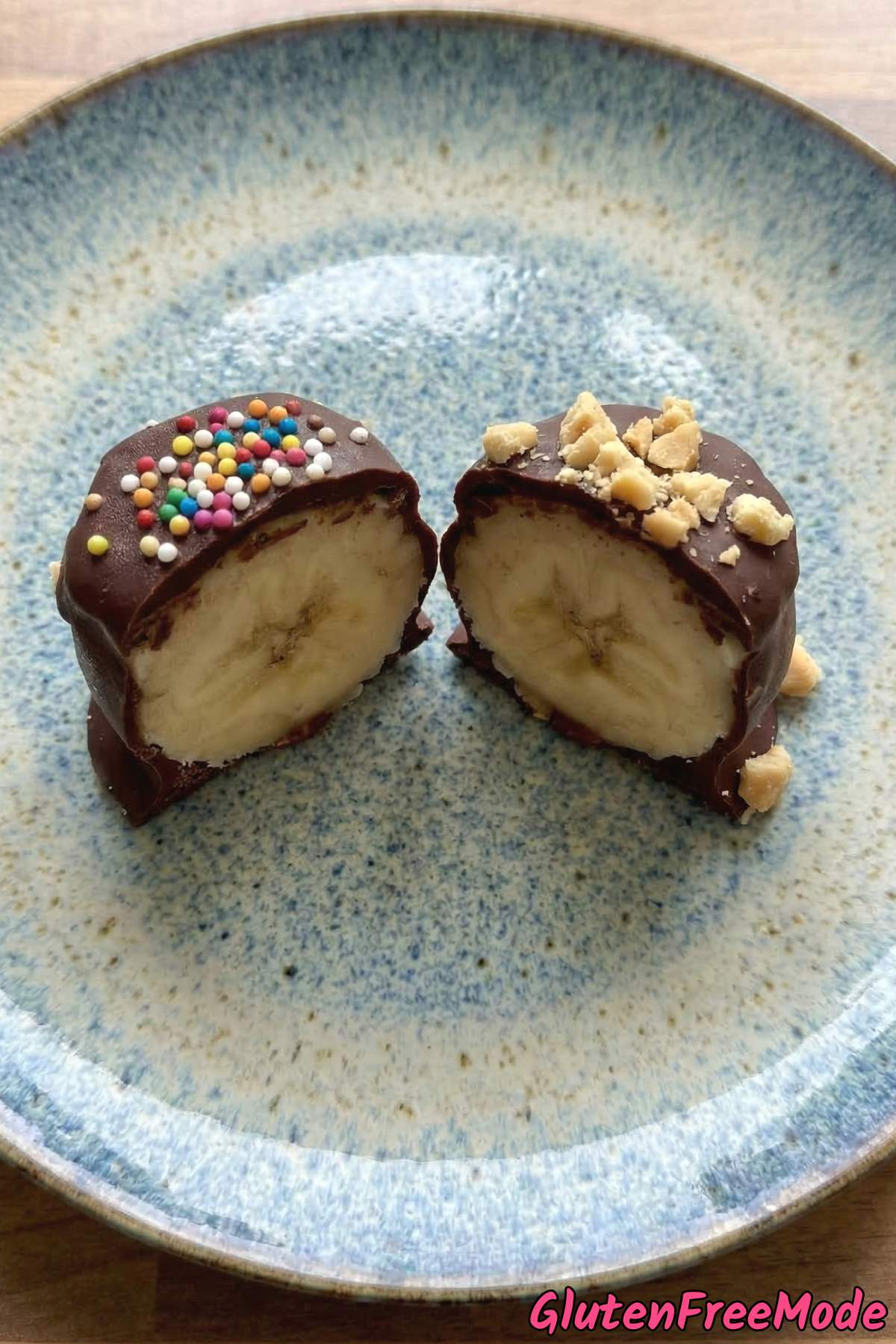 Creamy gluten free chocolate covered banana bites