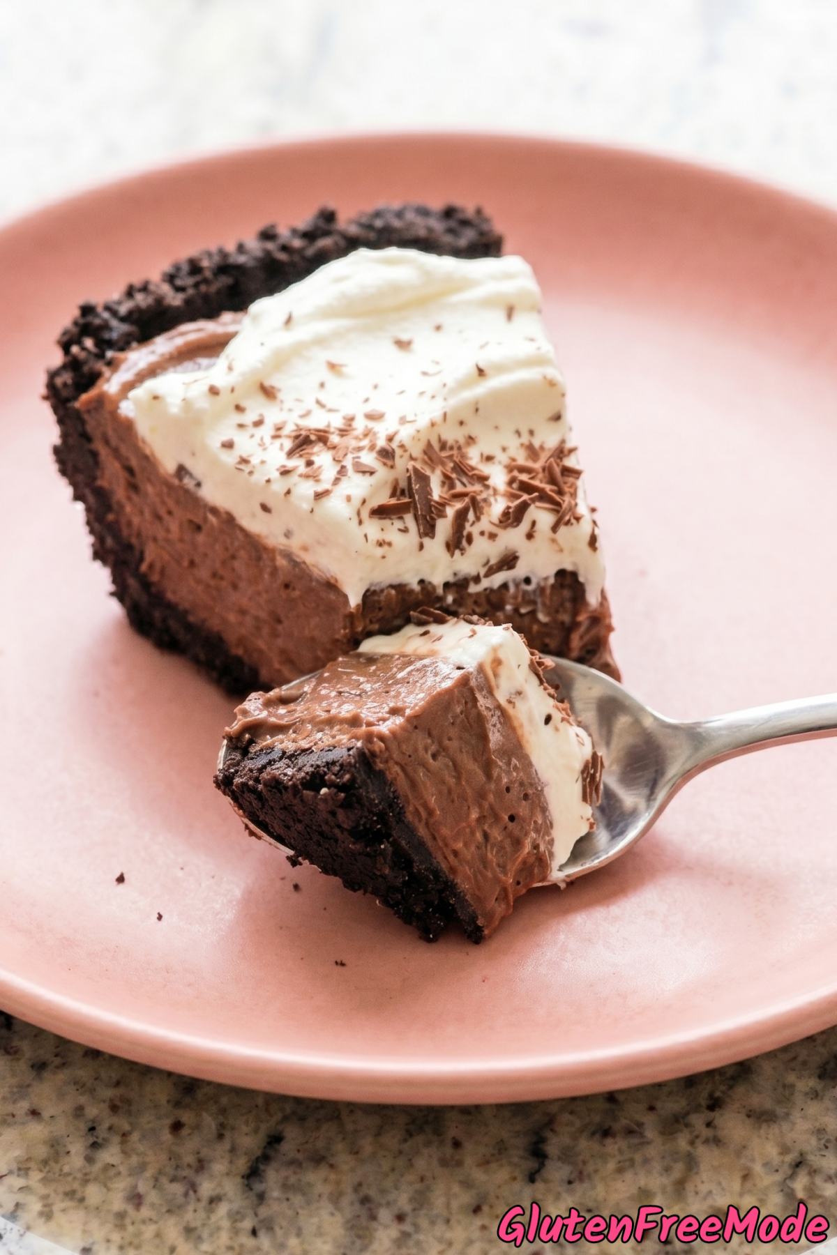 Homemade gluten free chocolate cream pie