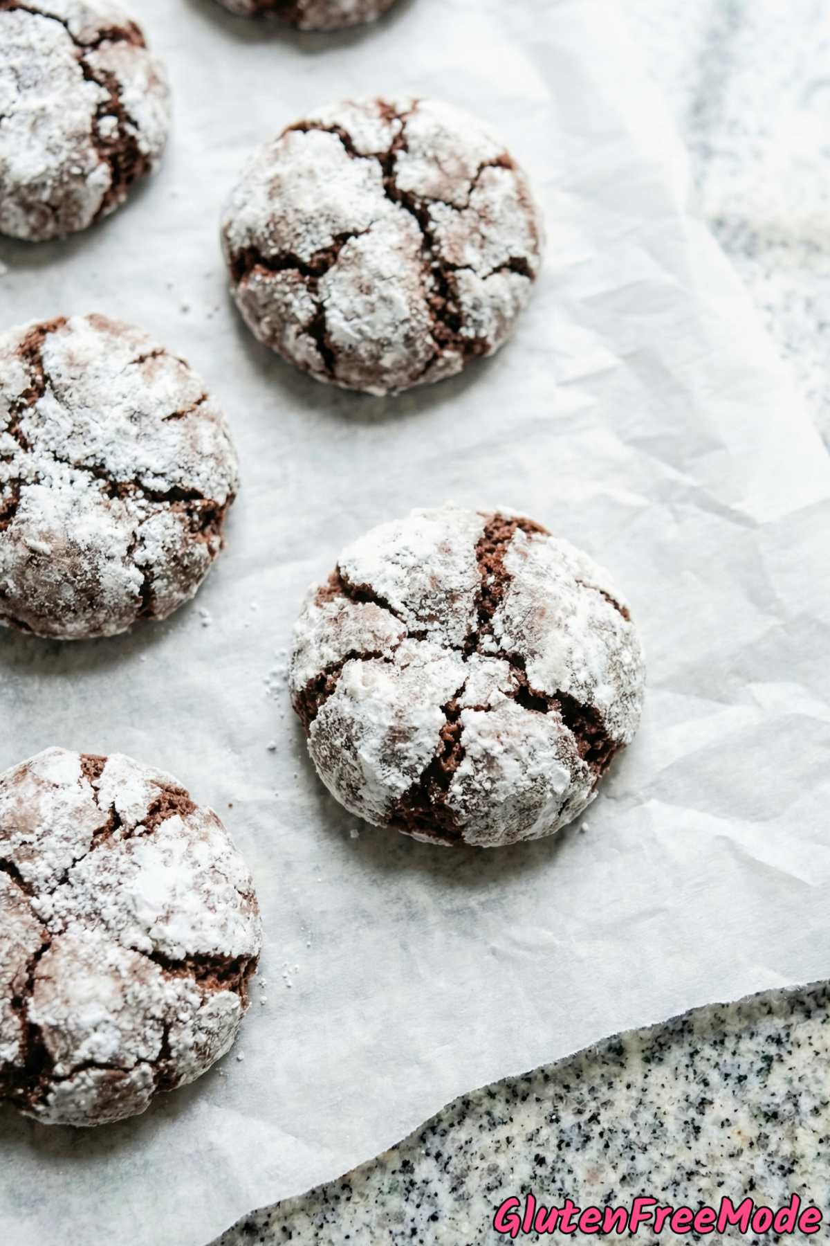Irresistible gluten free chocolate crinkle cookies