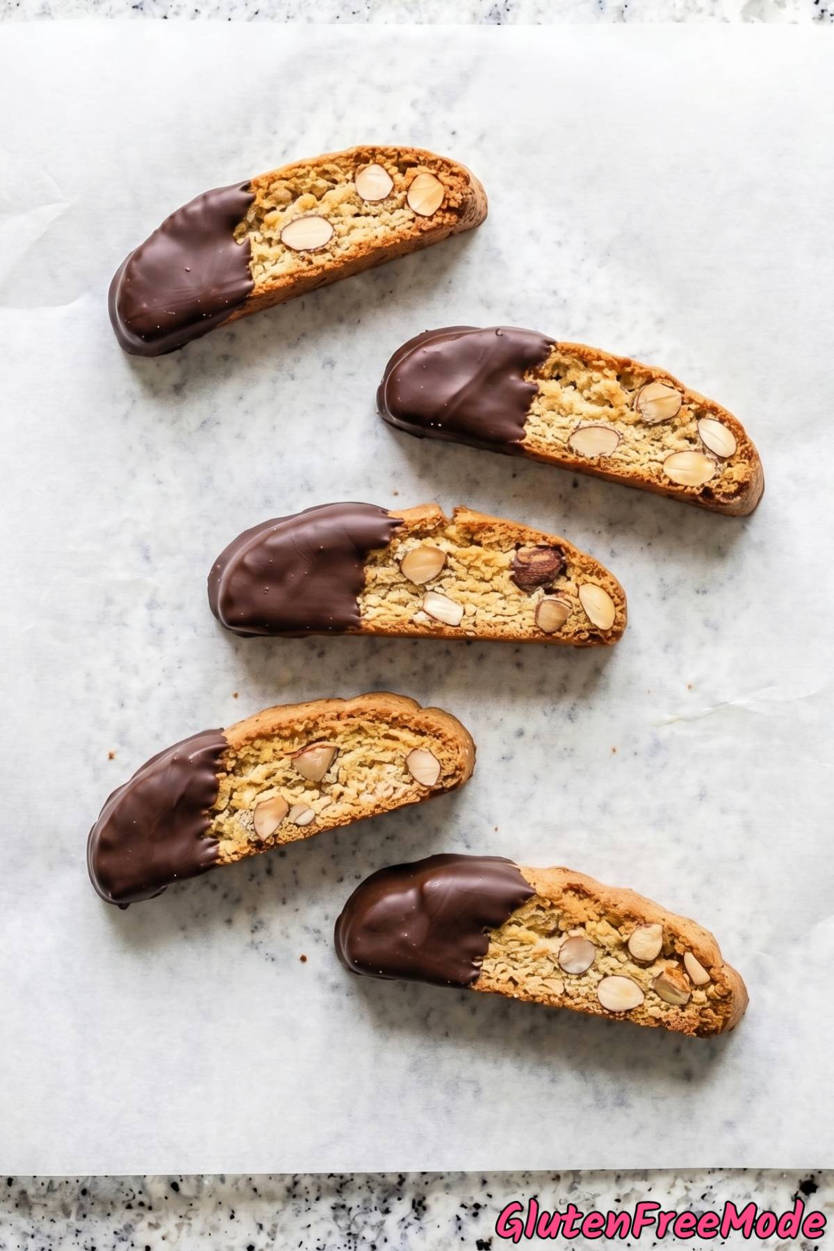Rustic gluten free almond biscotti platter