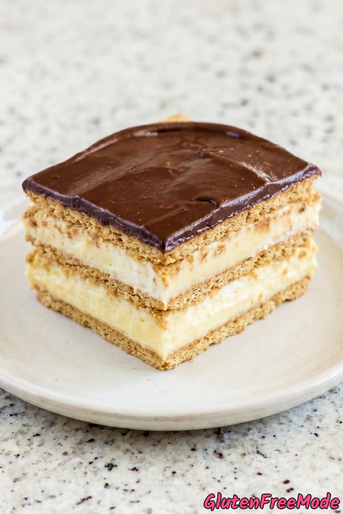 Homemade gluten free chocolate eclair cake