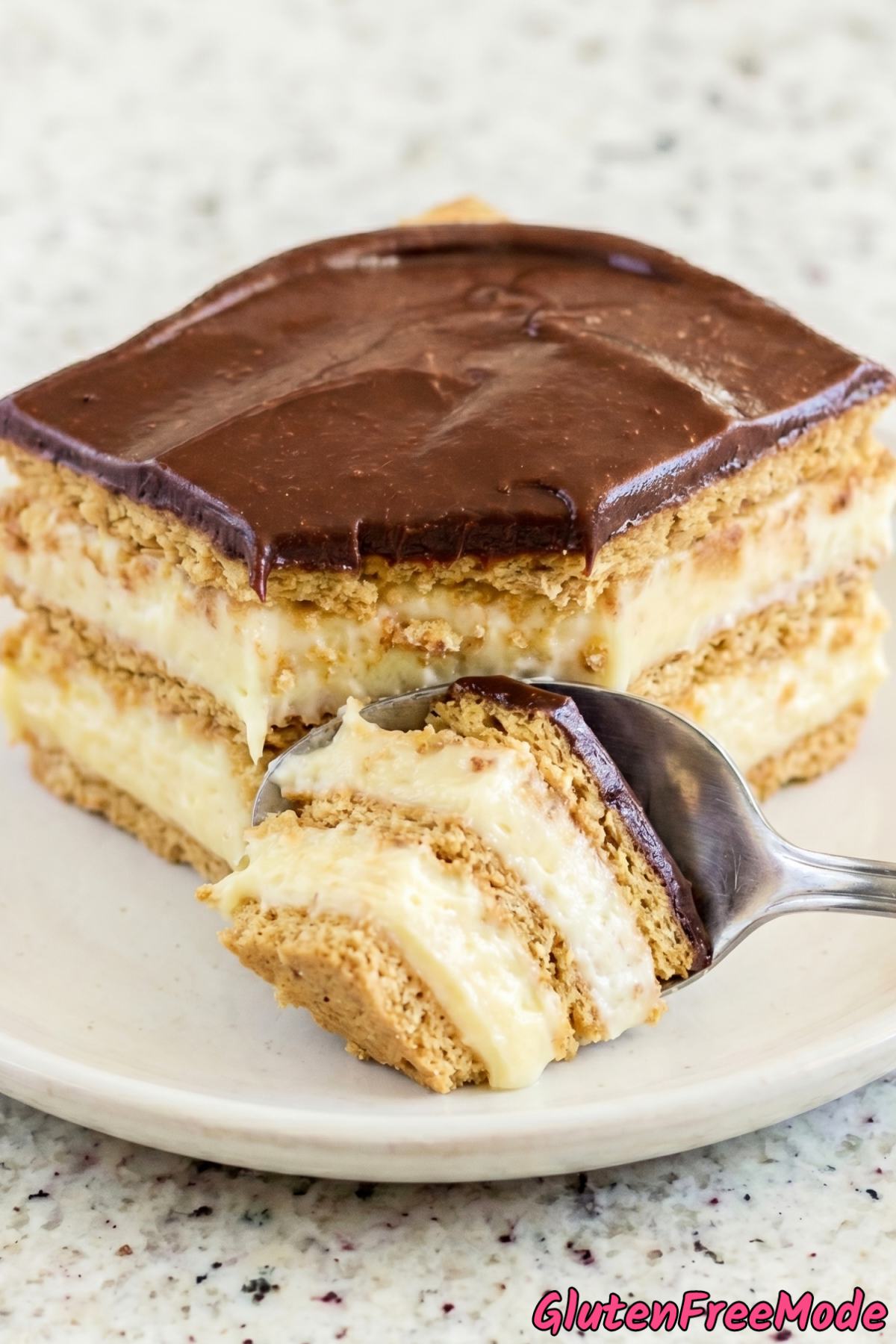 Easy gluten free chocolate eclair cake