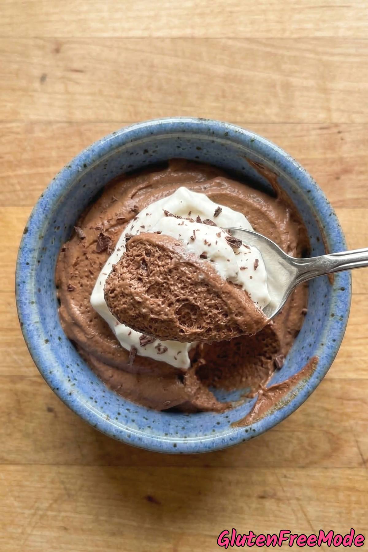 Silky smooth gluten free chocolate mousse