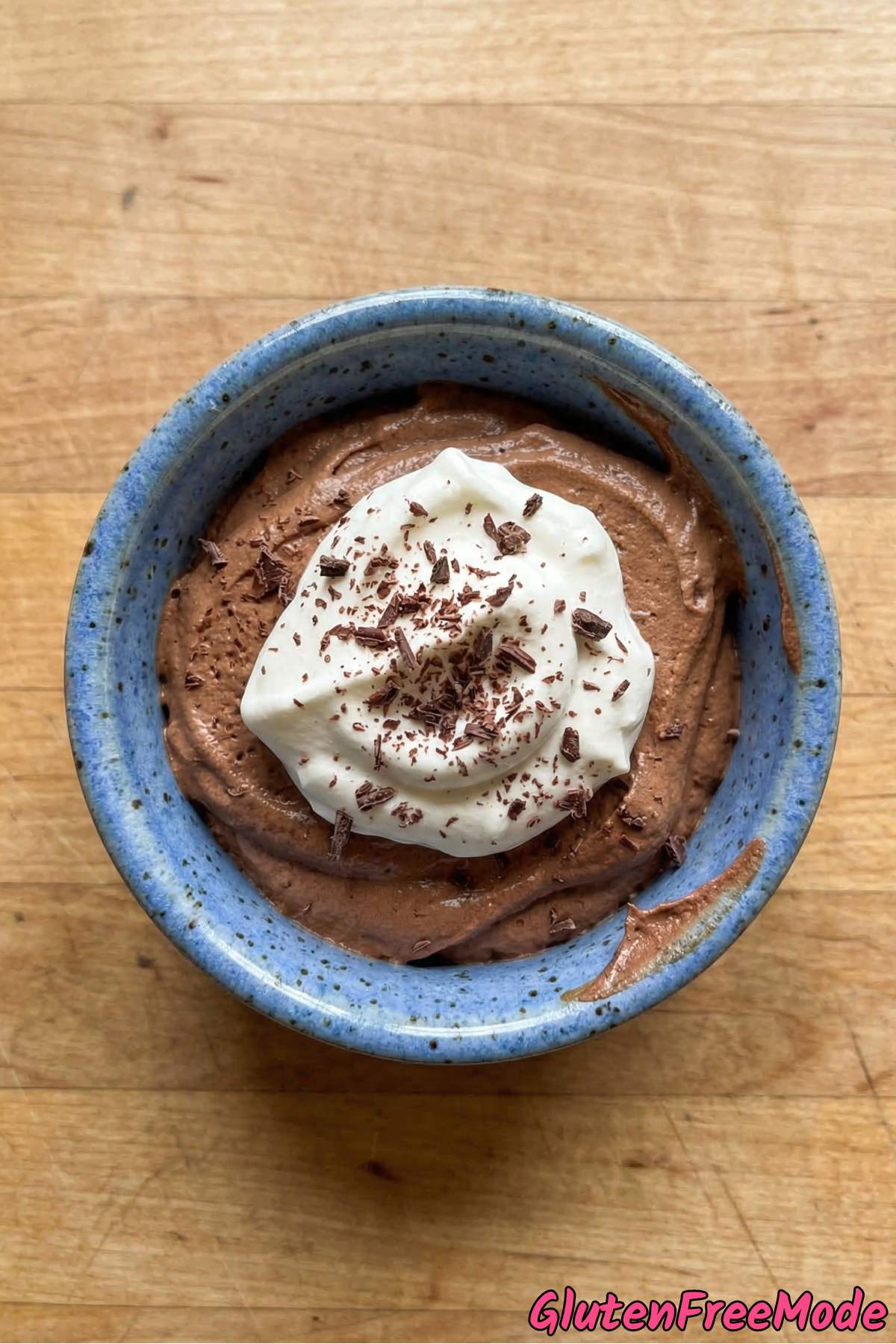 Elegant gluten free chocolate mousse portion