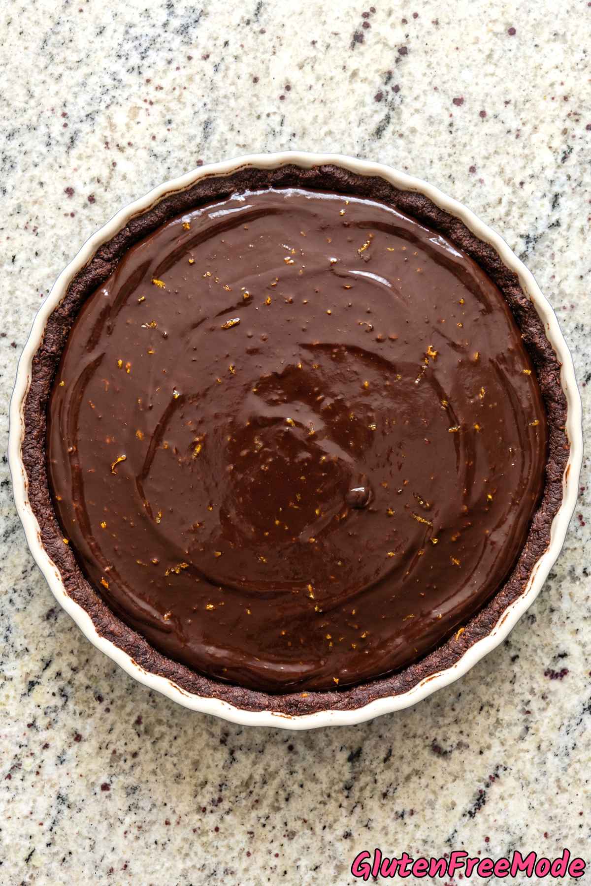 Tempting gluten free chocolate orange tart