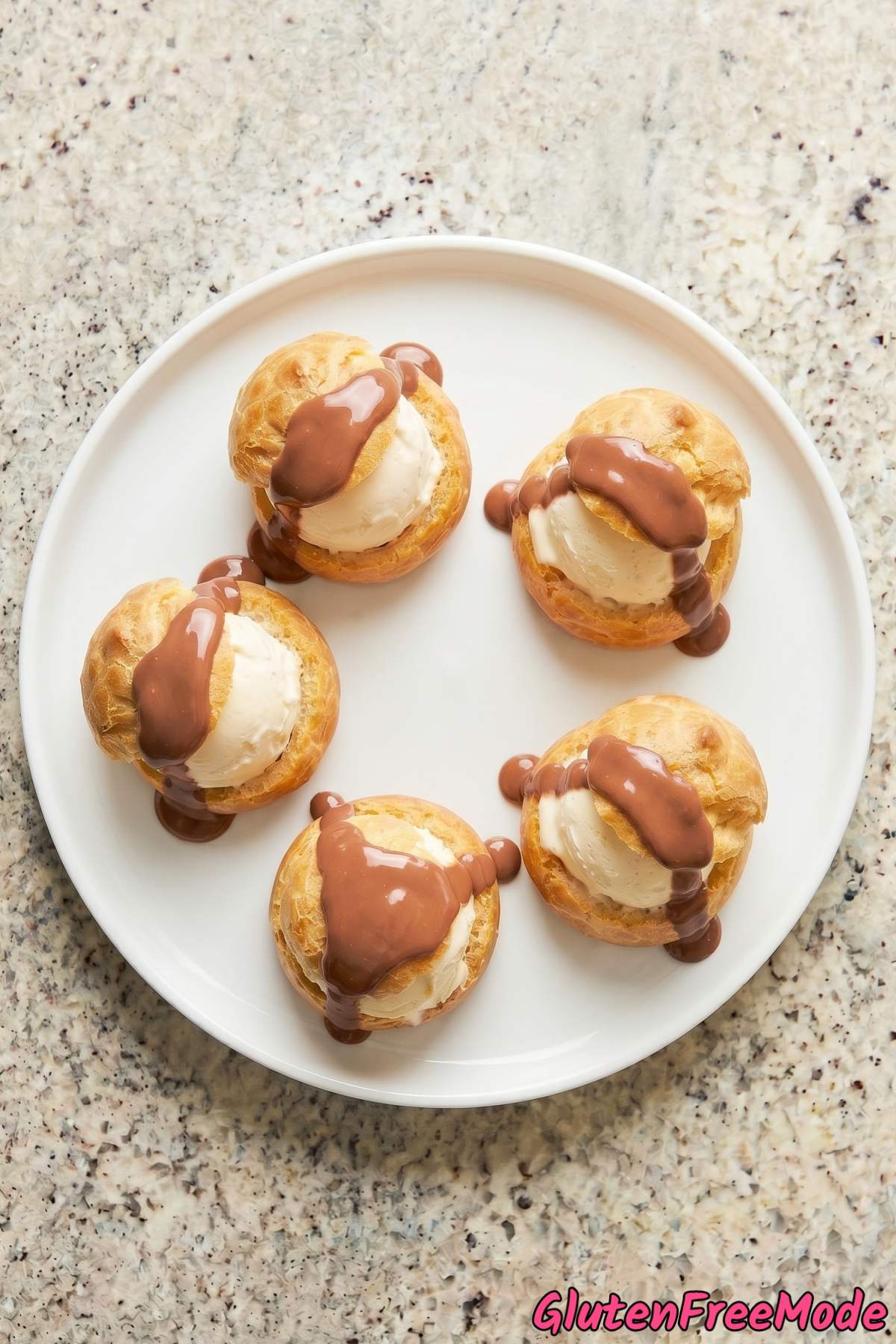 Indulgent gluten free chocolate profiteroles