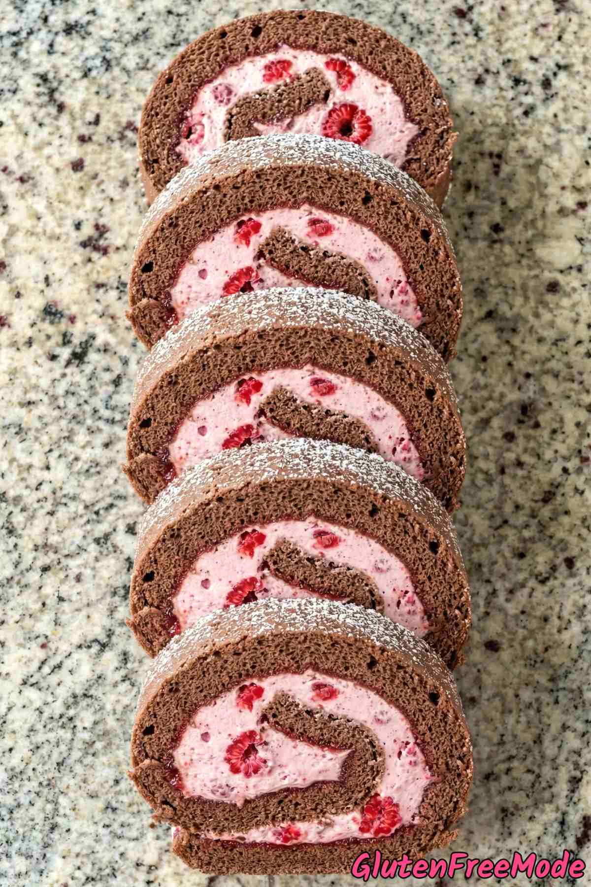 Perfect gluten free chocolate swiss roll