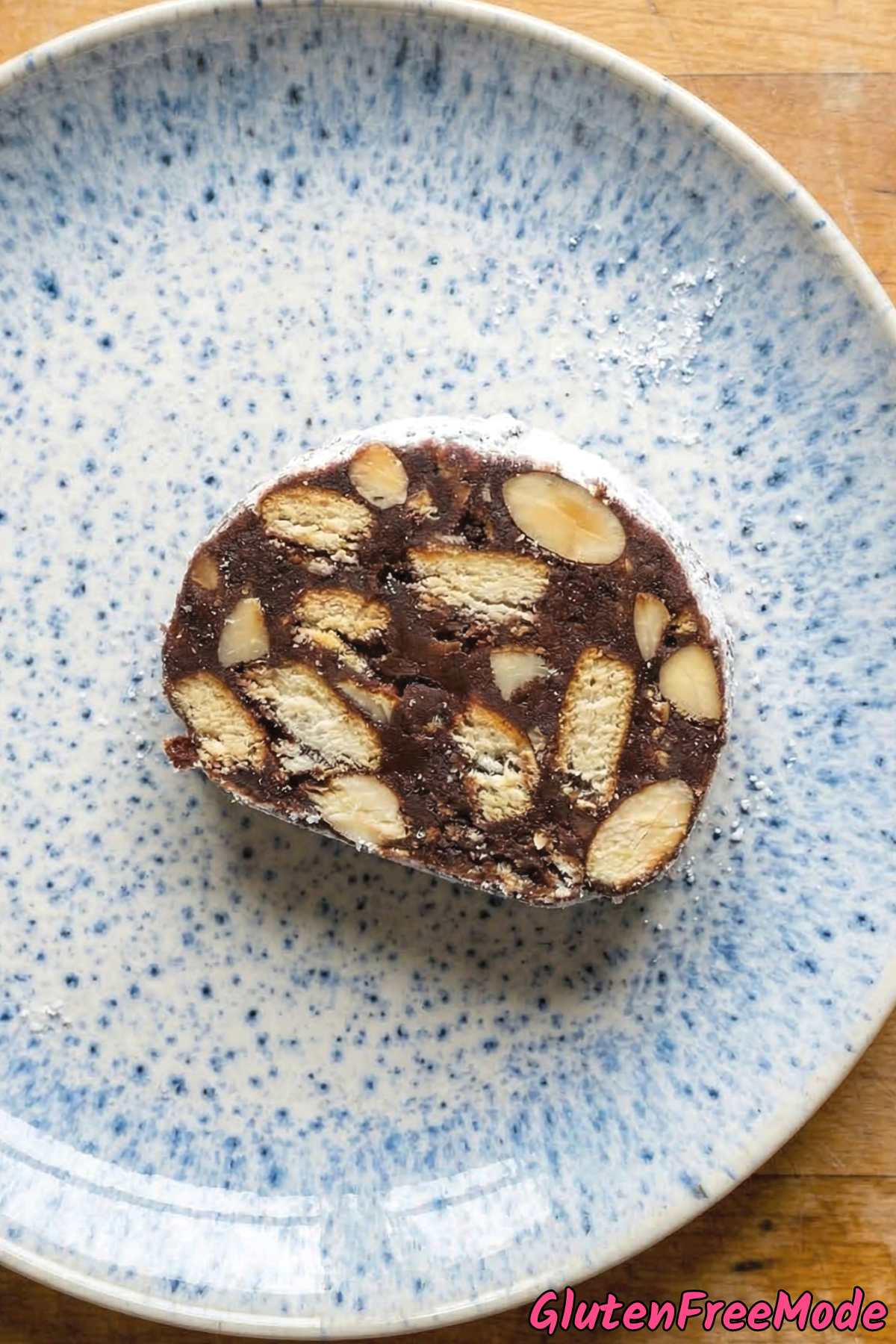 Decadent gluten free chocolate salami slices