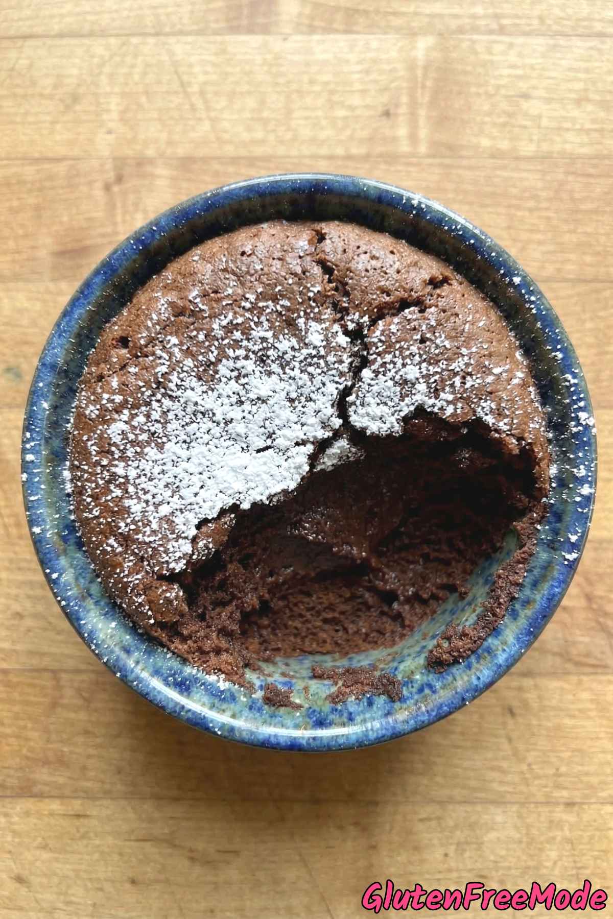 Decadent gluten free chocolate souffle