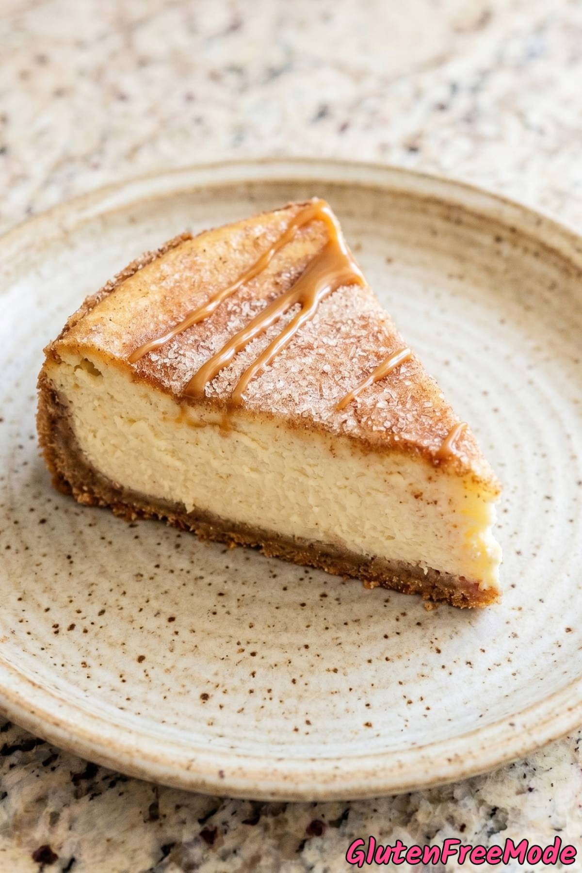 Decadent gluten free churro cheesecake