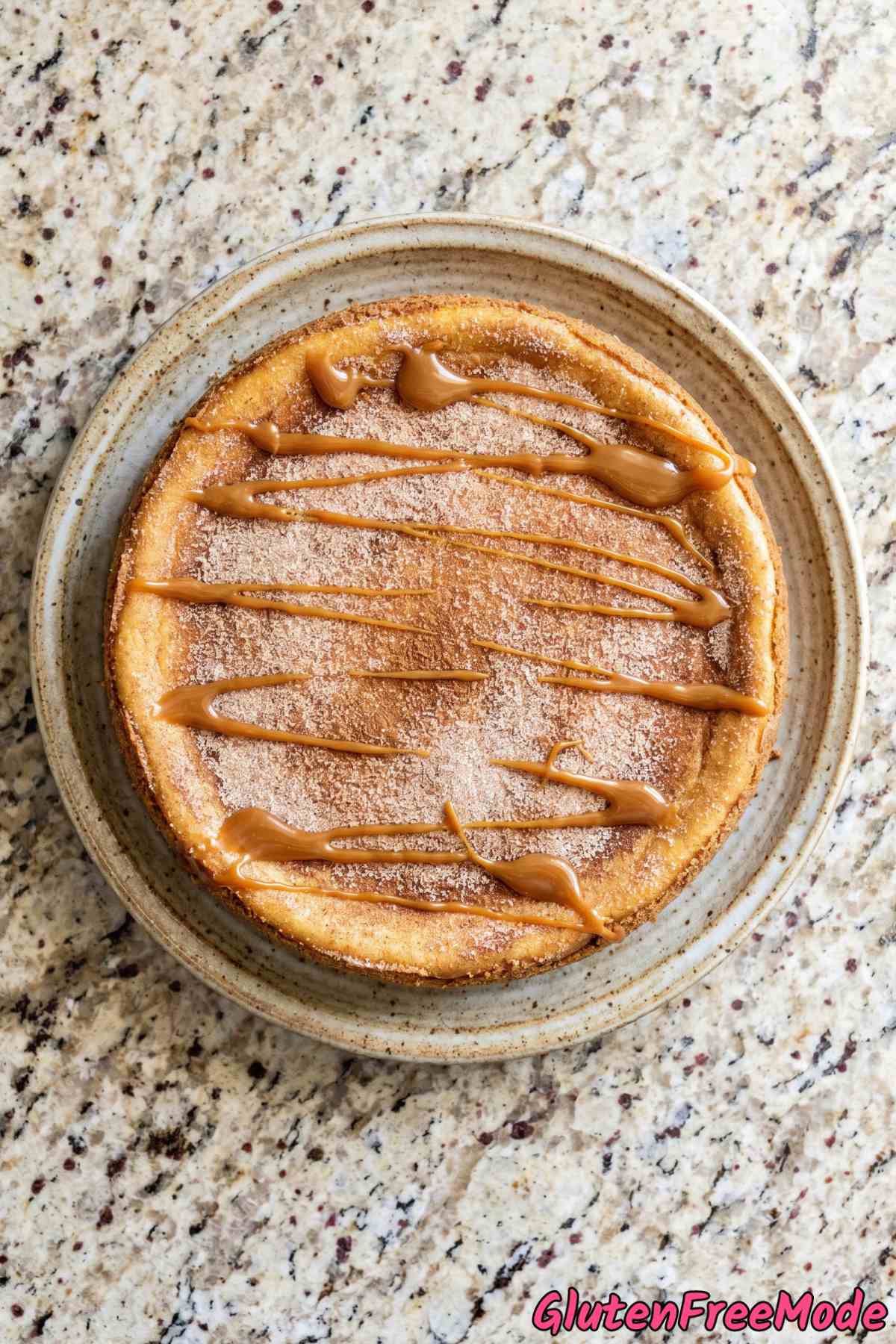 Indulgent gluten free churro cheesecake