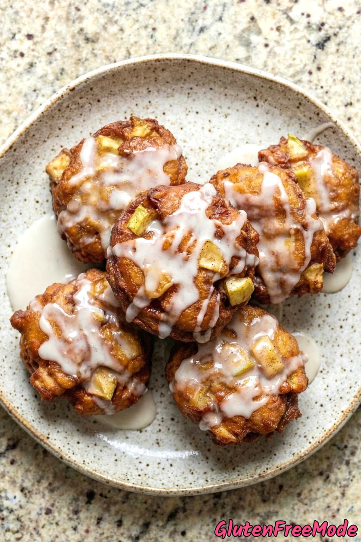 Tender gluten free cinnamon apple fritters