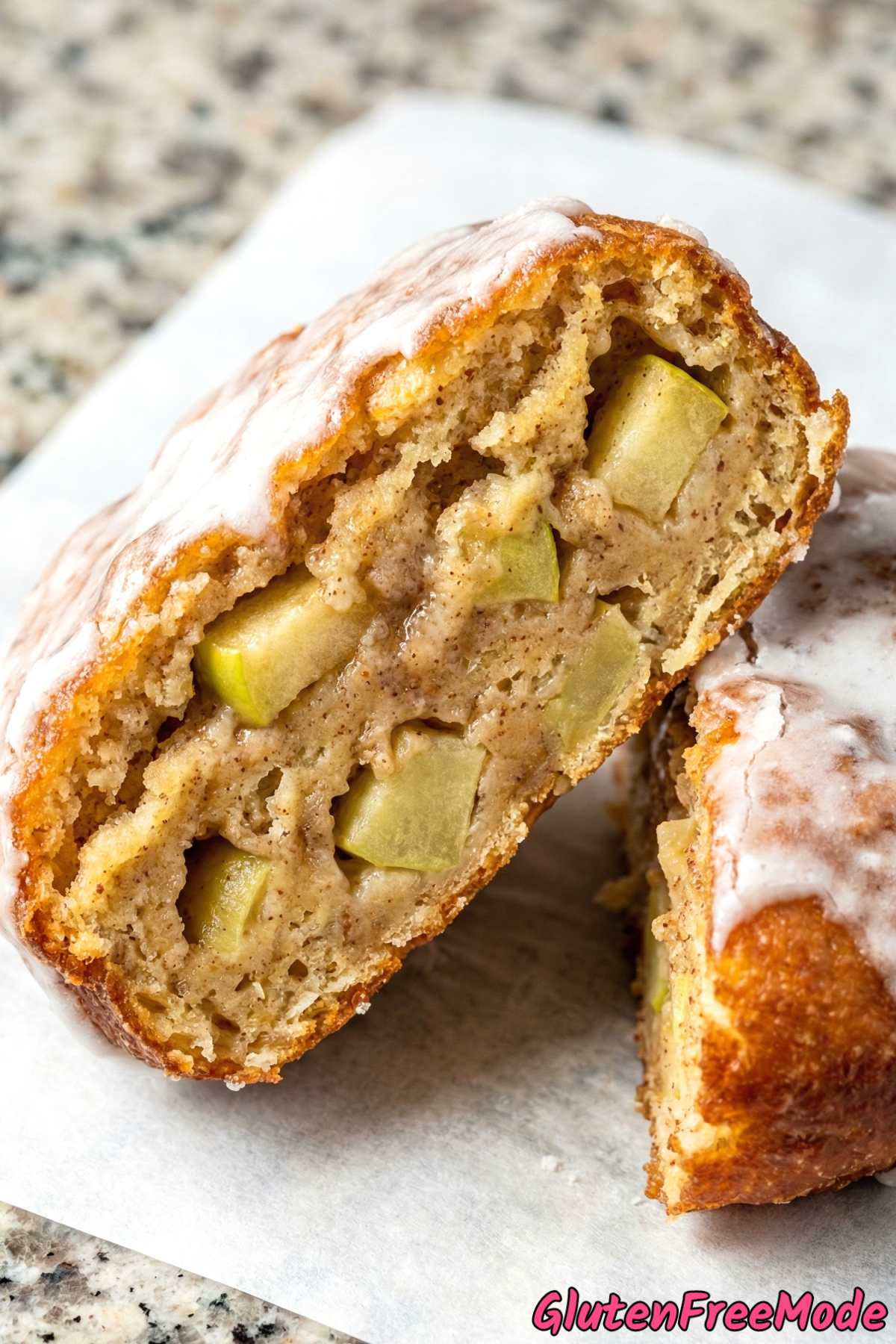 Fluffy gluten free cinnamon apple fritters