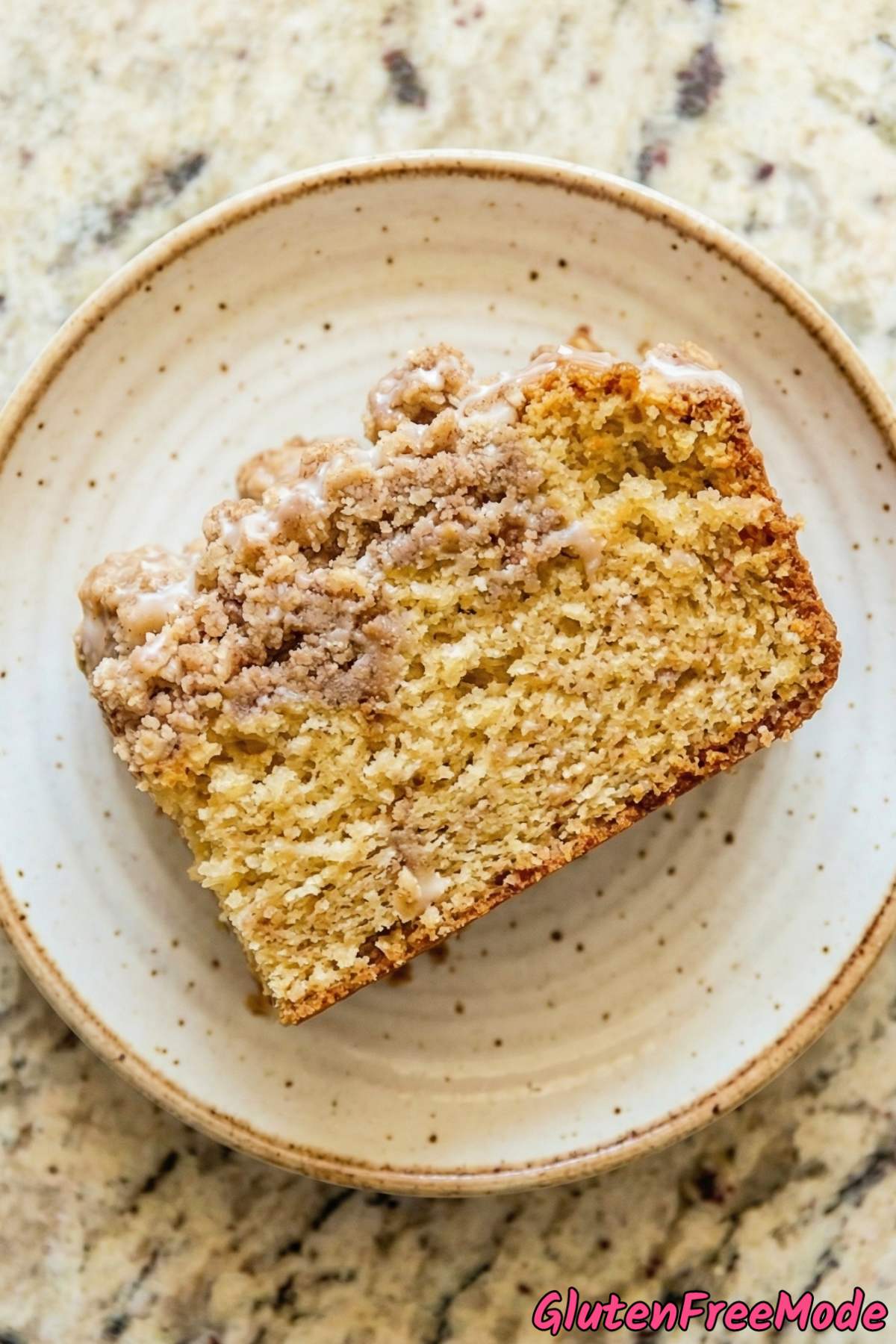 Moist gluten free cinnamon crumb cake