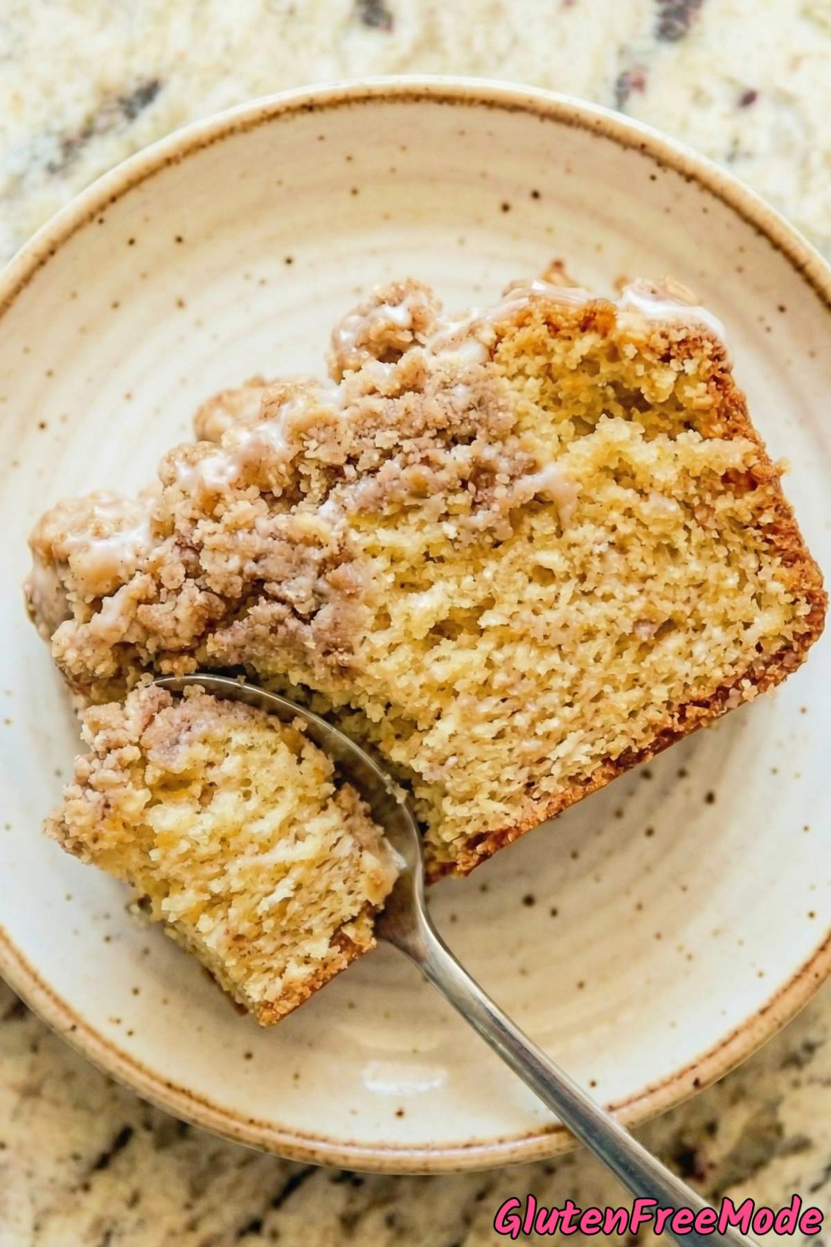 Homemade gluten free cinnamon crumb cake