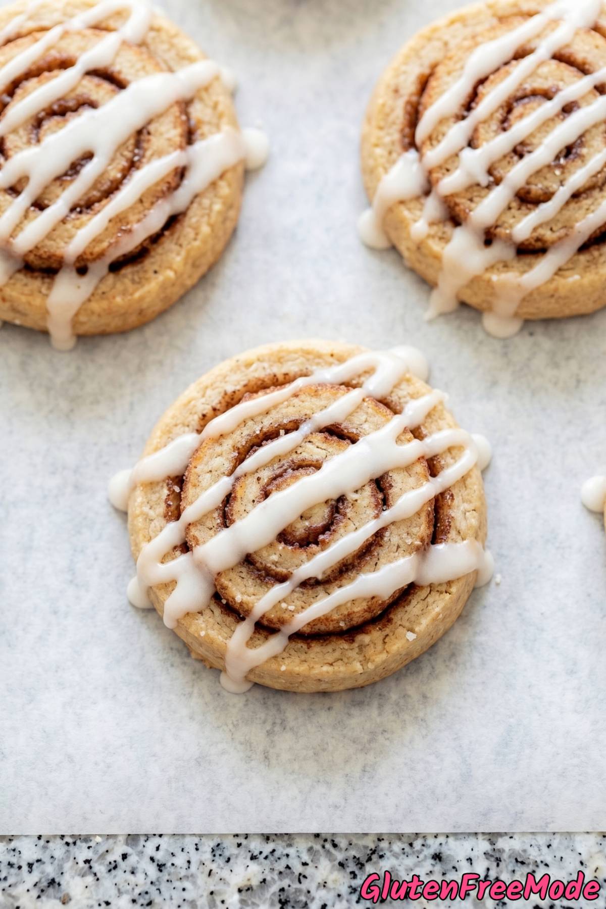 Homemade gluten free cinnamon roll cookies