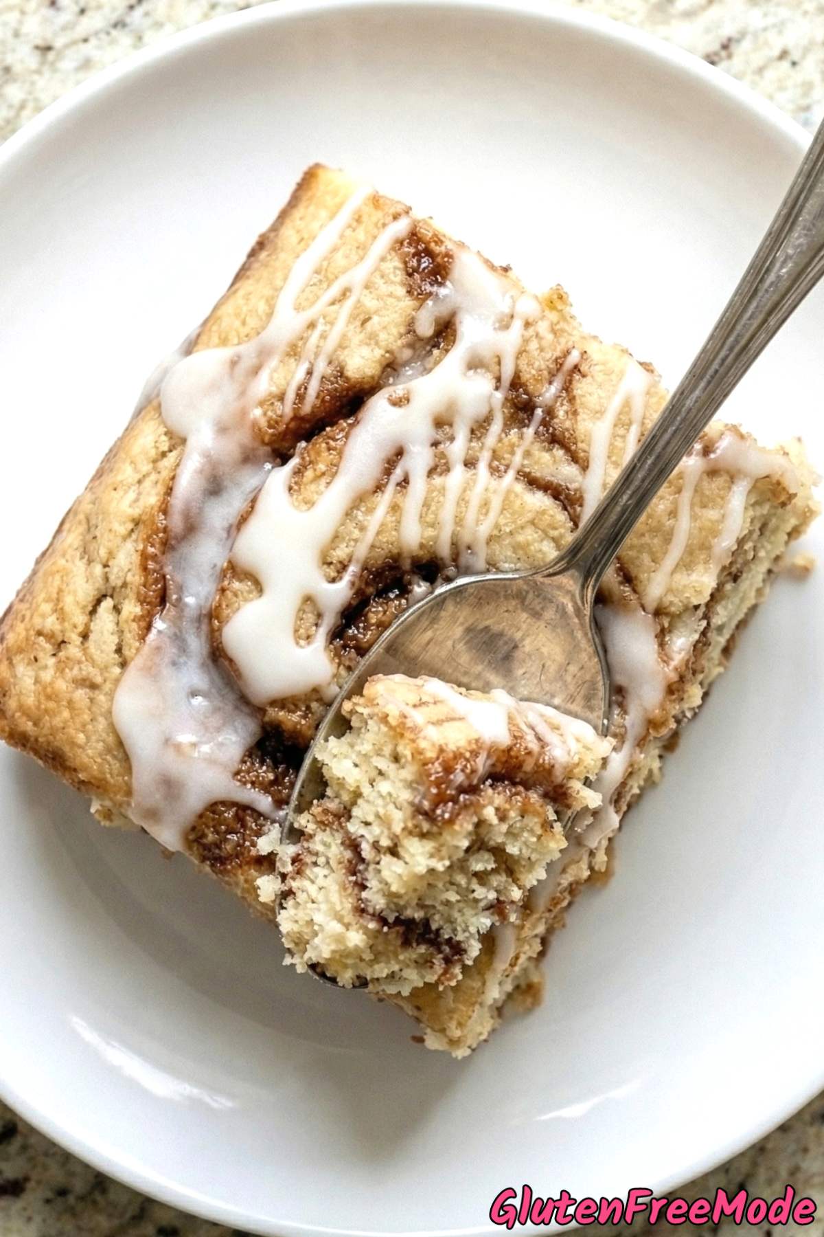 Homemade gluten free cinnamon roll sheet cake