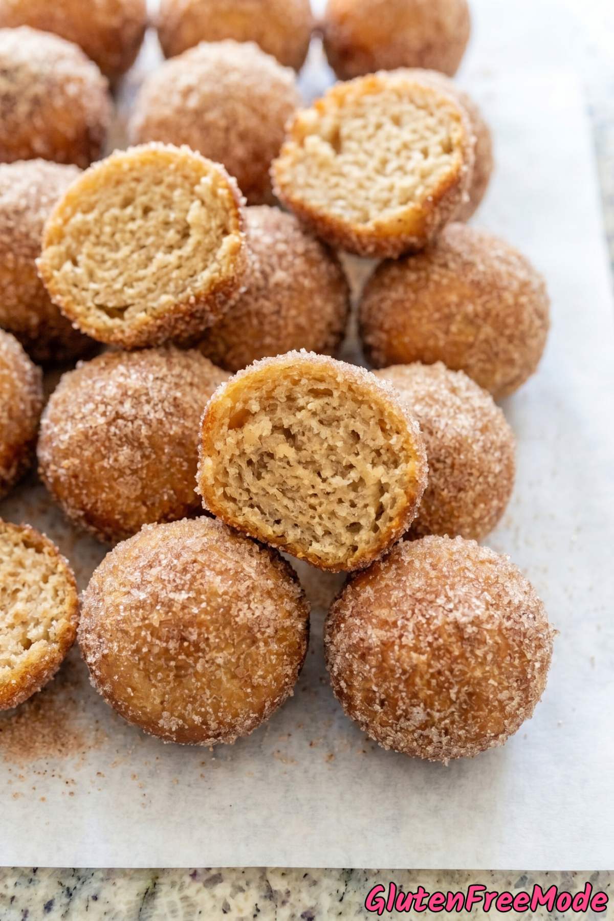 Sweet gluten free cinnamon sugar donut holes