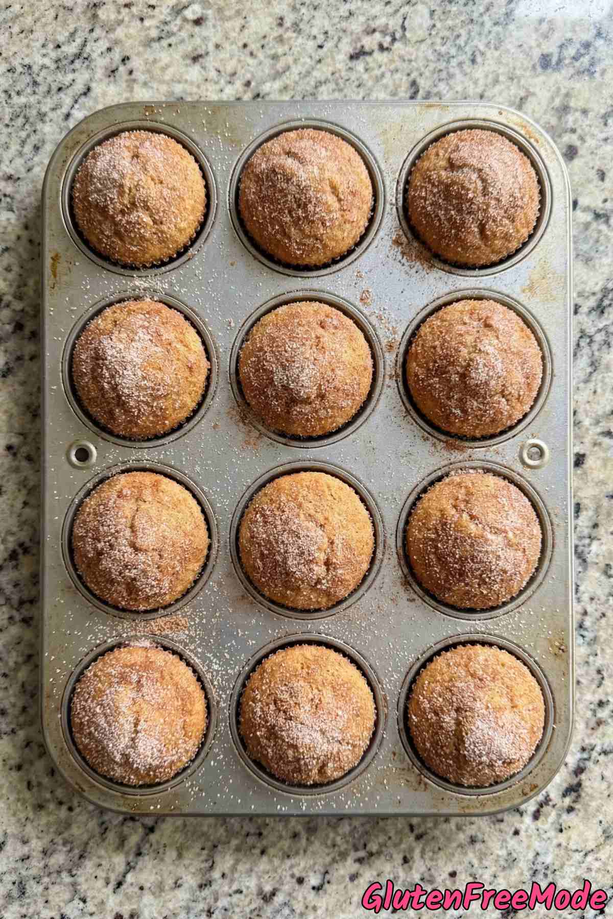 Cozy gluten free cinnamon sugar donut muffins