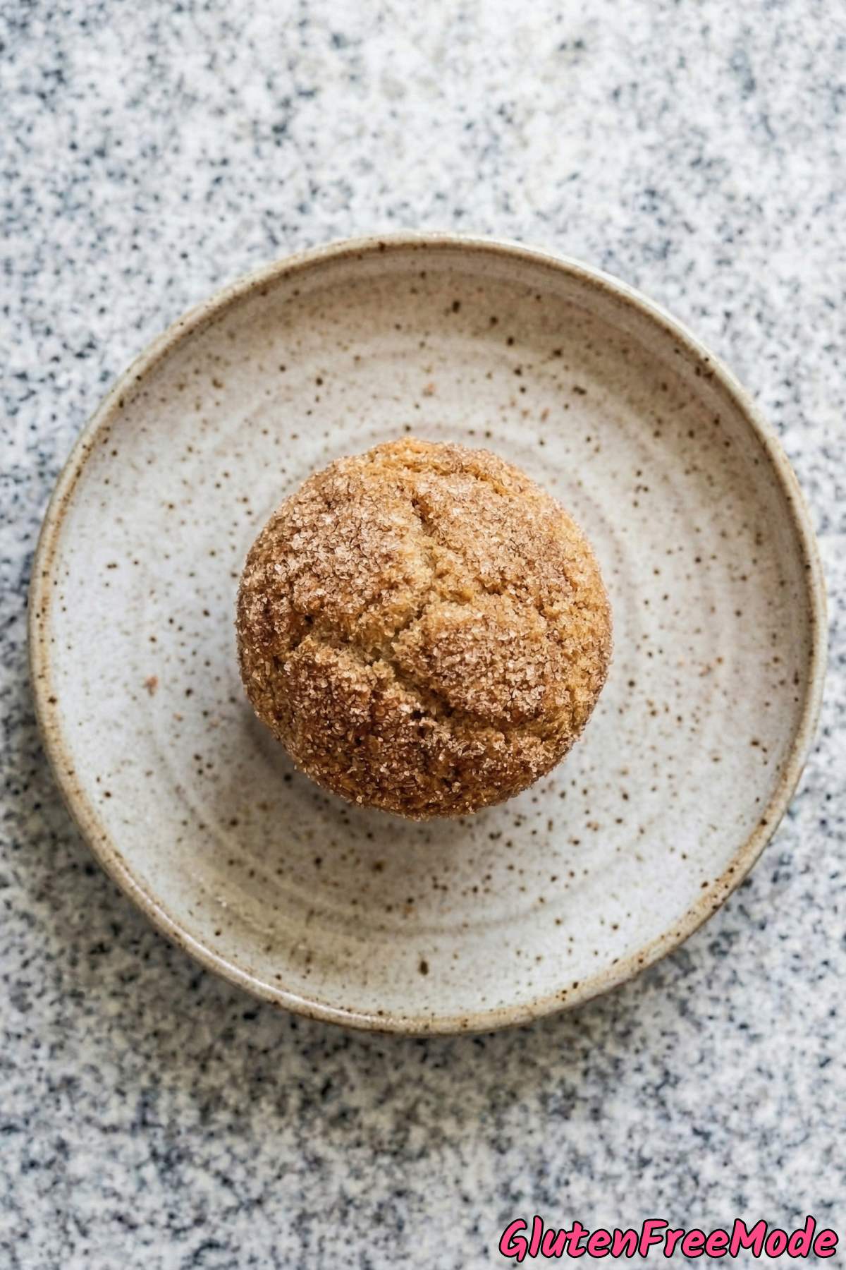 Golden gluten free cinnamon sugar donut muffin