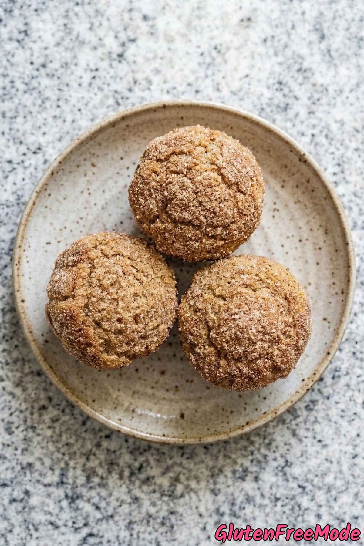 Sweet gluten free cinnamon sugar donut muffins