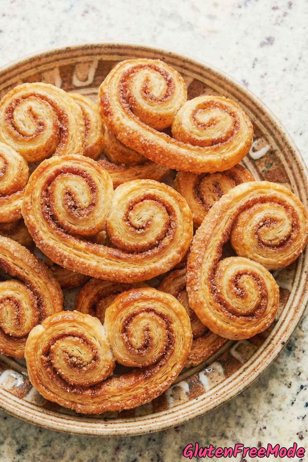 Flaky gluten free cinnamon sugar palmiers