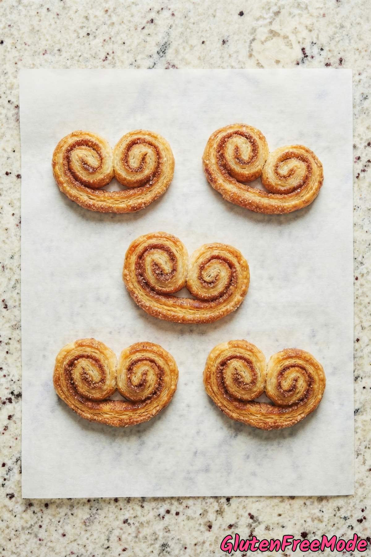 Buttery gluten free cinnamon sugar palmiers